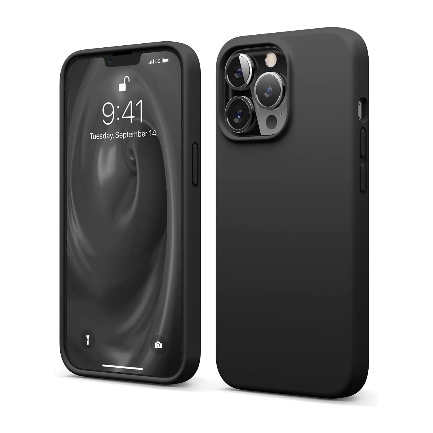 Elago compatible avec l’étui iPhone 13 Pro, étui en silicone liquide, étui protecteur intégral pour appareil photo, antichoc, étui mince, doublure
