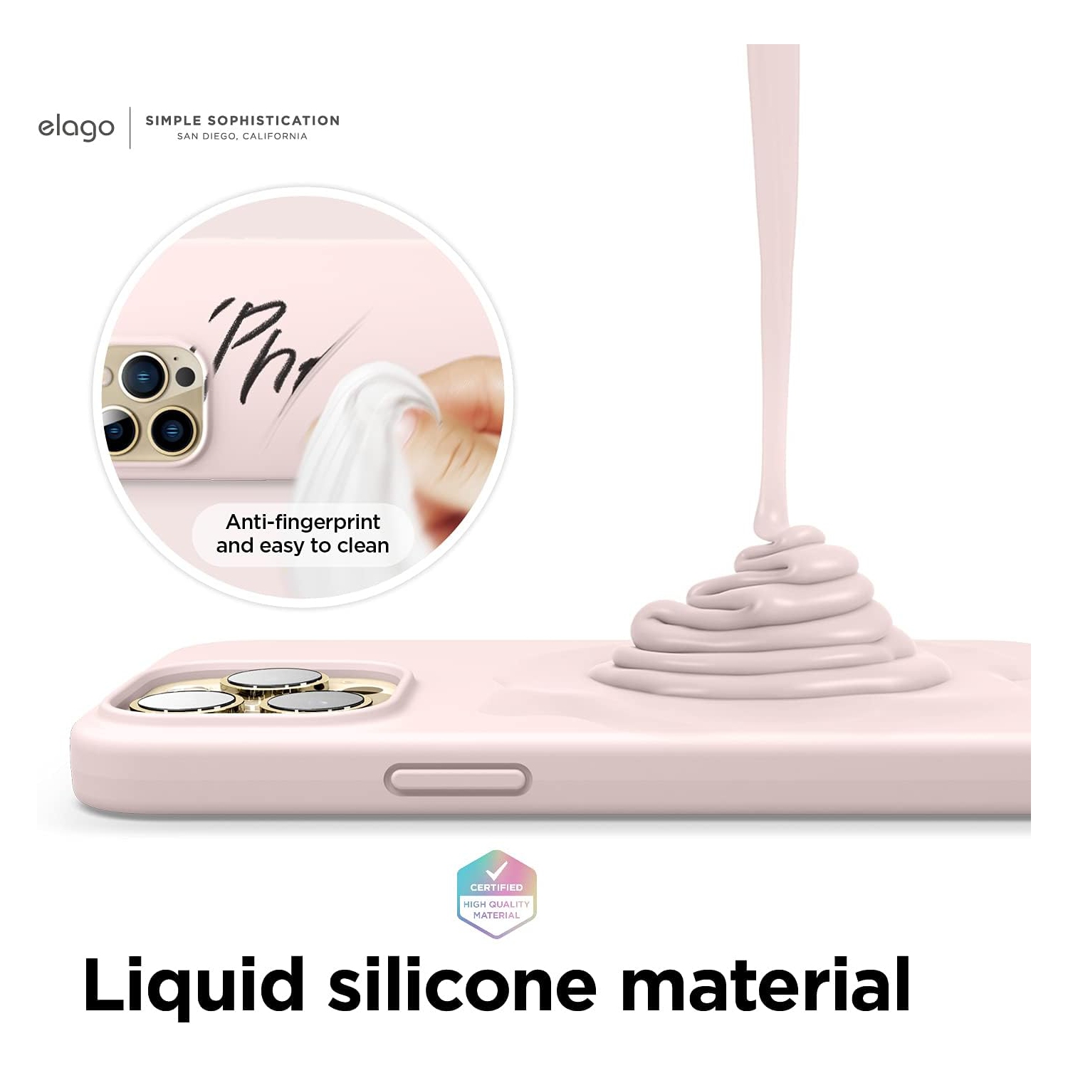 elago Compatible with iPhone 13 Pro Case, Liquid Silicone Case, Full Body Screen Camera Cover, Shockproof, Slim Phone Case, Anti-Scratch Soft