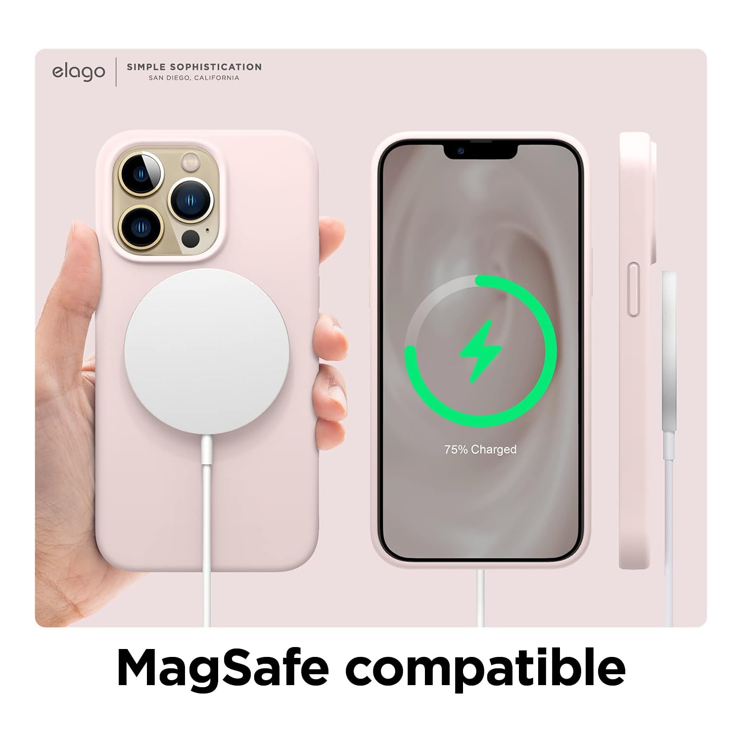 elago Compatible with iPhone 13 Pro Case, Liquid Silicone Case, Full Body Screen Camera Cover, Shockproof, Slim Phone Case, Anti-Scratch Soft