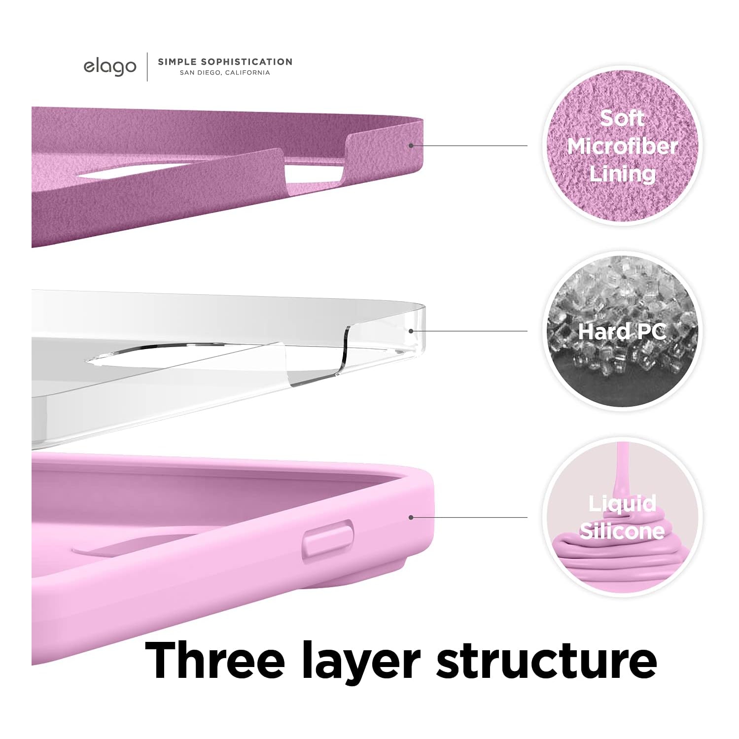 elago Compatible with iPhone 13 Pro Max Case, Liquid Silicone, Full Body Screen Camera Protective Cover, Shockproof, Slim, Anti-Scratch Soft