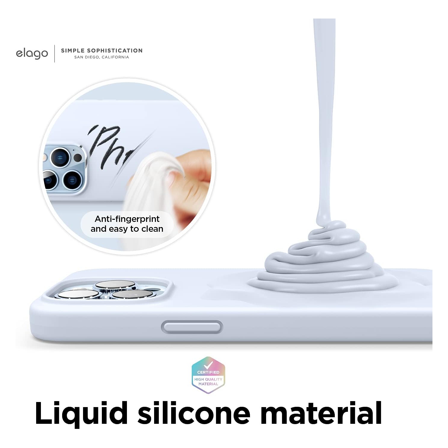 elago Compatible with iPhone 13 Pro Max Case, Liquid Silicone, Full Body Screen Camera Protective Cover, Shockproof, Slim, Anti-Scratch Soft