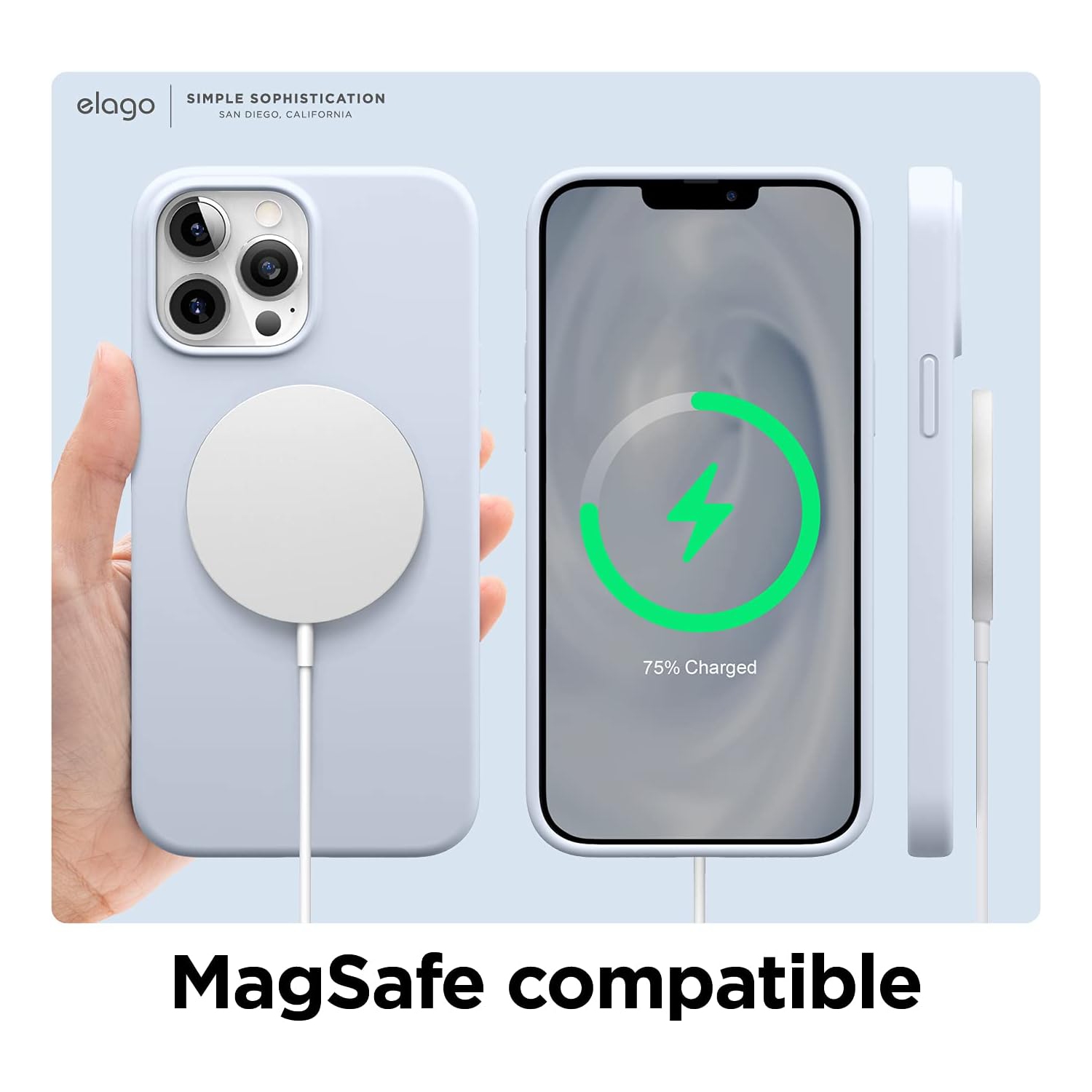 elago Compatible with iPhone 13 Pro Max Case, Liquid Silicone, Full Body Screen Camera Protective Cover, Shockproof, Slim, Anti-Scratch Soft