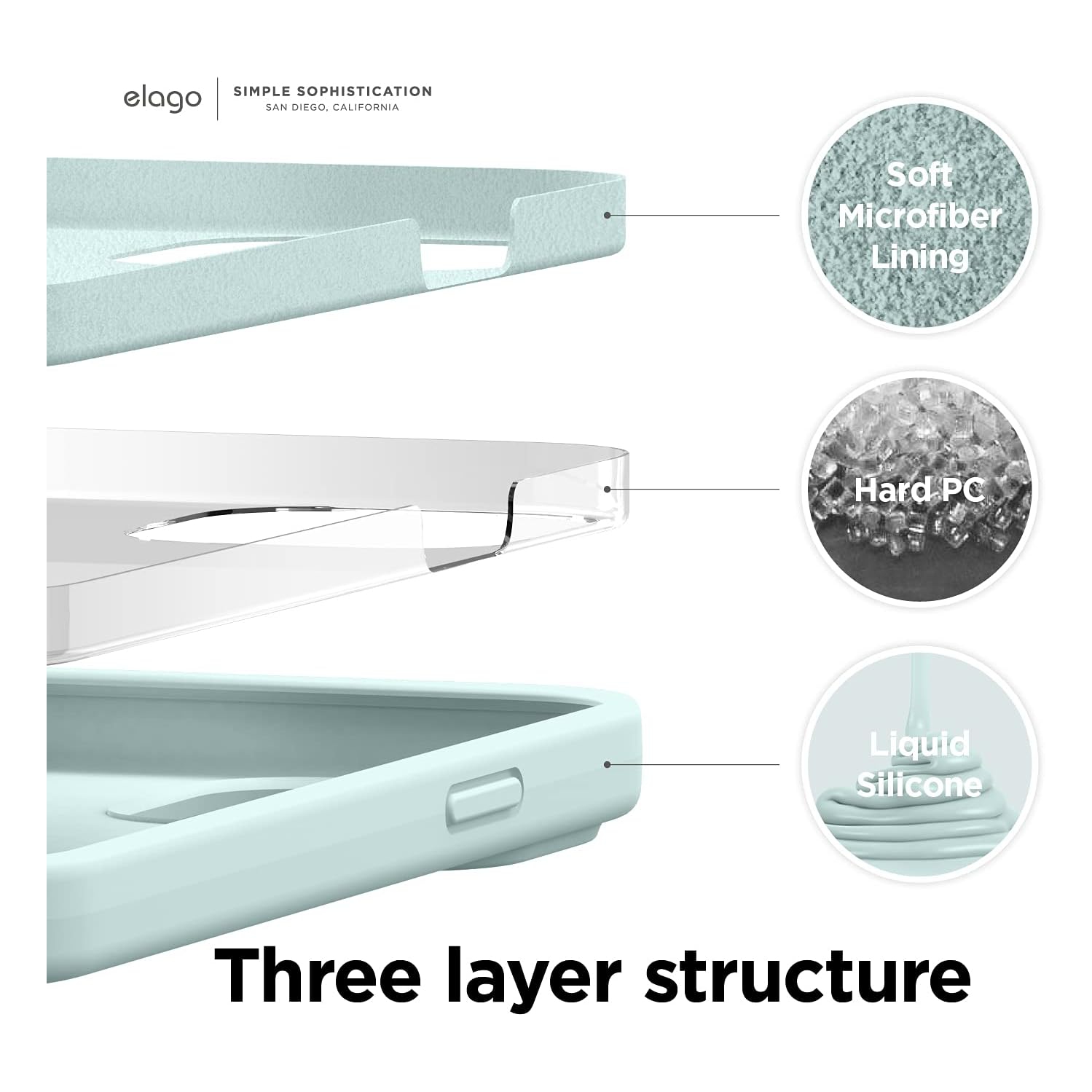 elago Compatible with iPhone 13 Case, Liquid Silicone Case, Full Body Screen Camera Protective Cover, Shockproof, Slim Phone Case, Anti-Scratch Soft