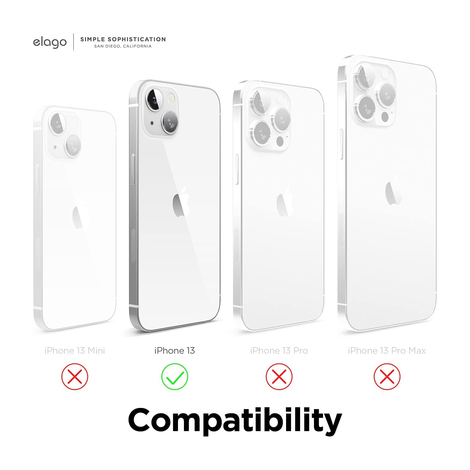 elago Compatible with iPhone 13 Case, Liquid Silicone Case, Full Body Screen Camera Protective Cover, Shockproof, Slim Phone Case, Anti-Scratch Soft