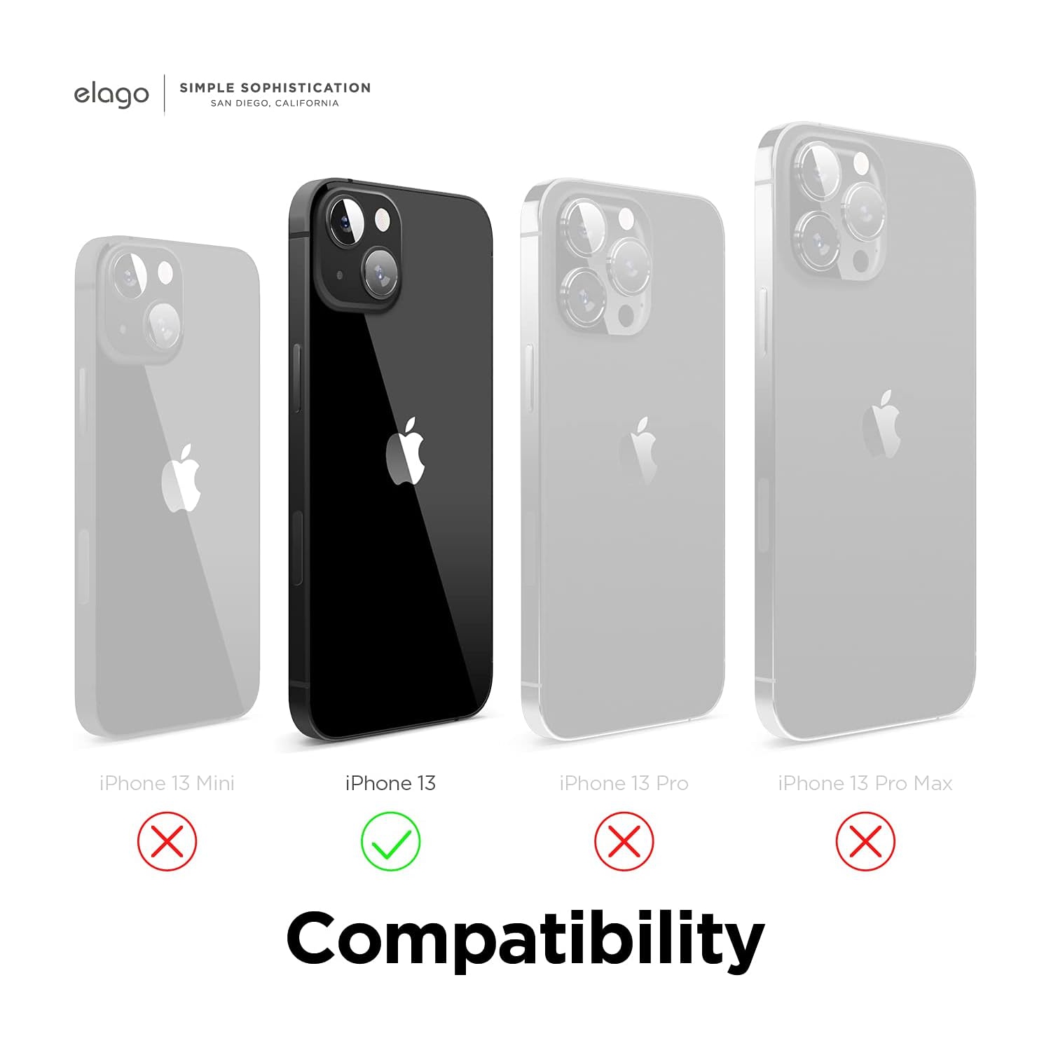 elago Compatible with iPhone 13 Case, Liquid Silicone Case, Full Body Screen Camera Protective Cover, Shockproof, Slim Phone Case, Anti-Scratch Soft