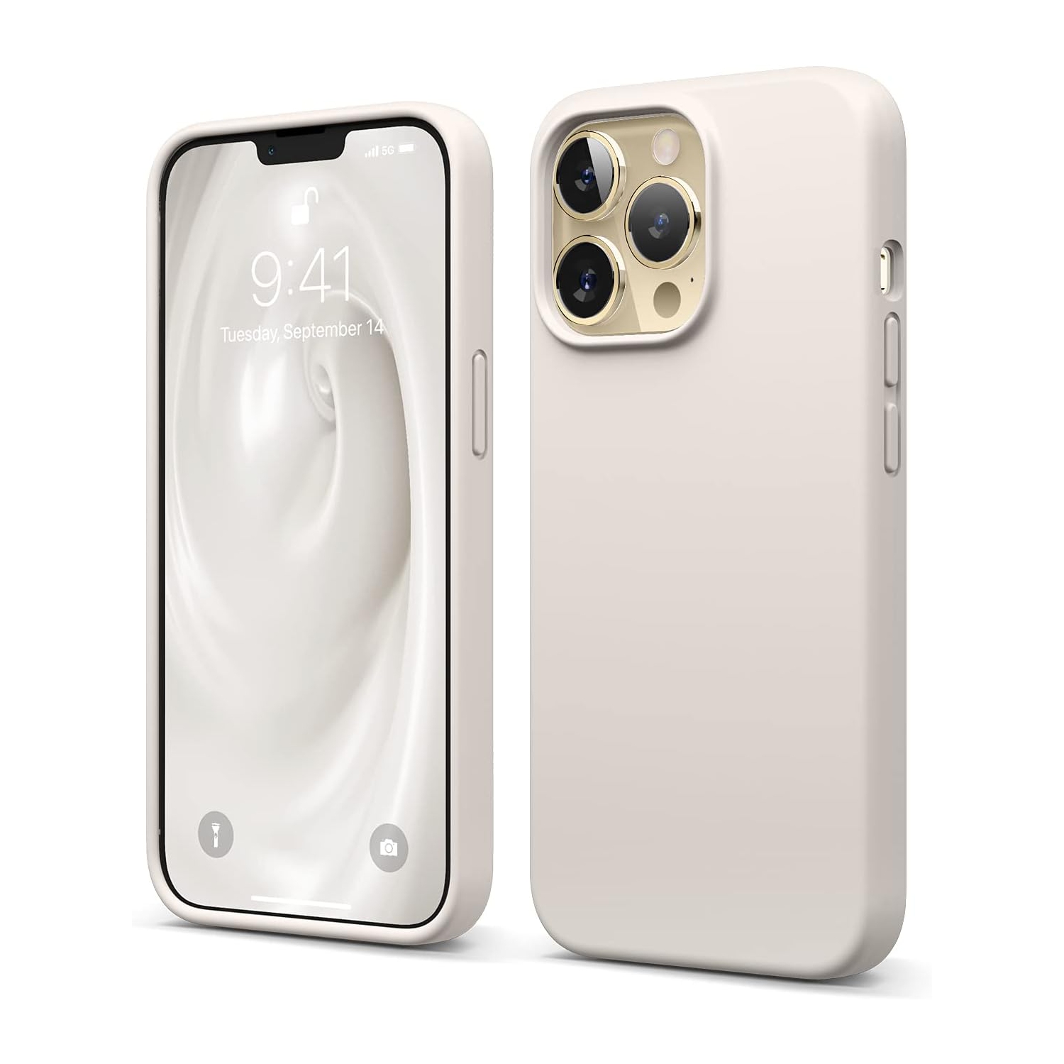 Elago compatible avec l’étui iPhone 13 Pro, étui en silicone liquide, étui protecteur intégral pour appareil photo, antichoc, étui mince, doublure