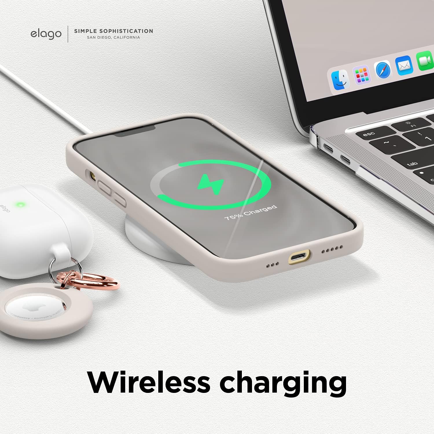 Elago compatible avec l’étui iPhone 13 Pro, étui en silicone liquide, étui protecteur intégral pour appareil photo, antichoc, étui mince, doublure