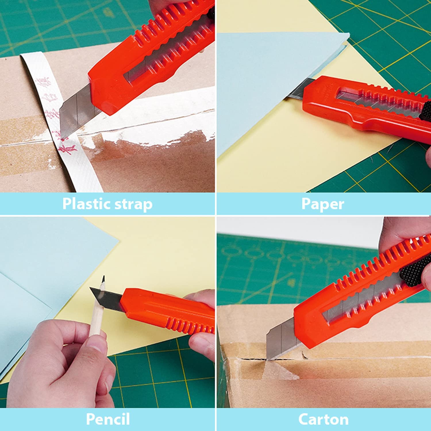 ISTAR 18mm Snap-Off Knife Retractable Utility Knife Box Cutter Knife for Cutting Paper, Carpet, Cardboard
