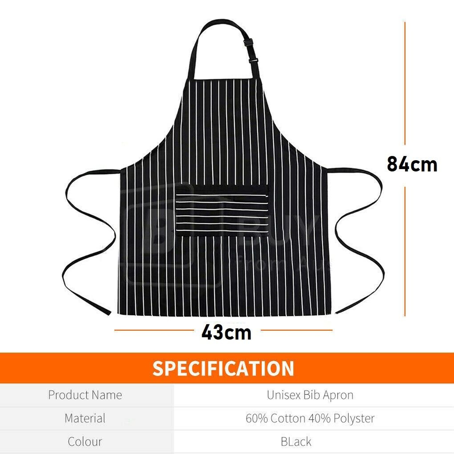 ISTAR Kitchen Cooking Aprons Soft Waterproof Adjustable Bib Chef Apron Durable with 2 Pockets Aprons for Men Women