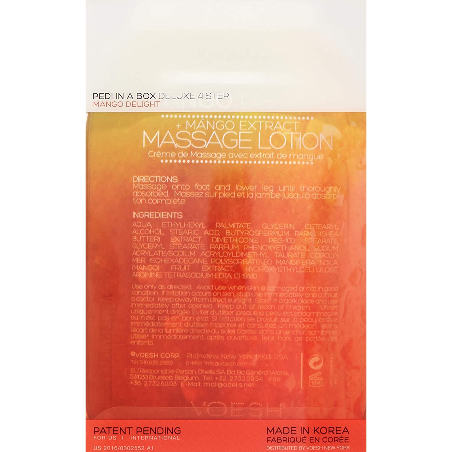 VOESH Pedi In A Box Deluxe 4 Step Set - Mango Delight