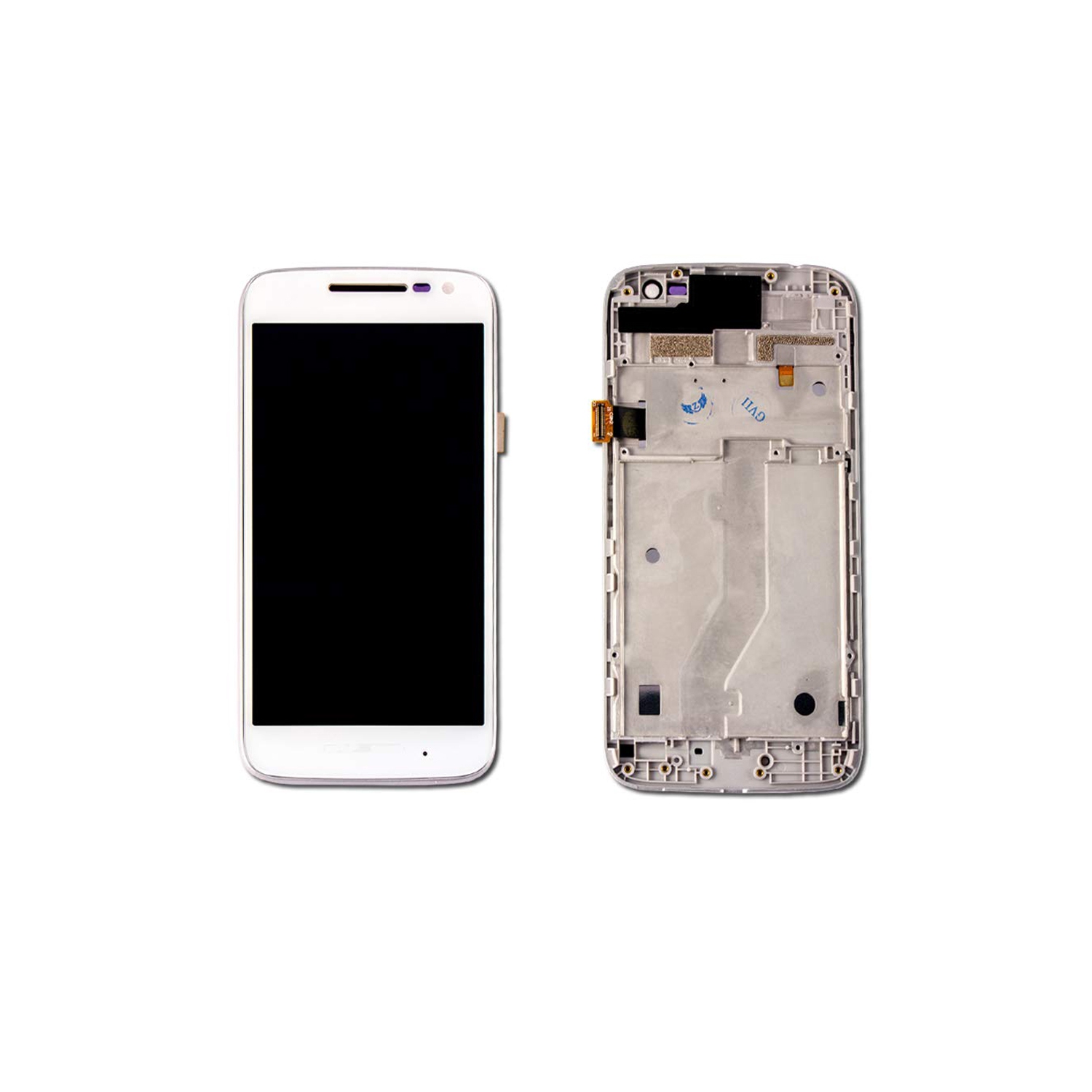 Replacement LCD Display Touch Screen Digitizer Assembly With Frame Compatible With Motorola Moto G4 Play - White