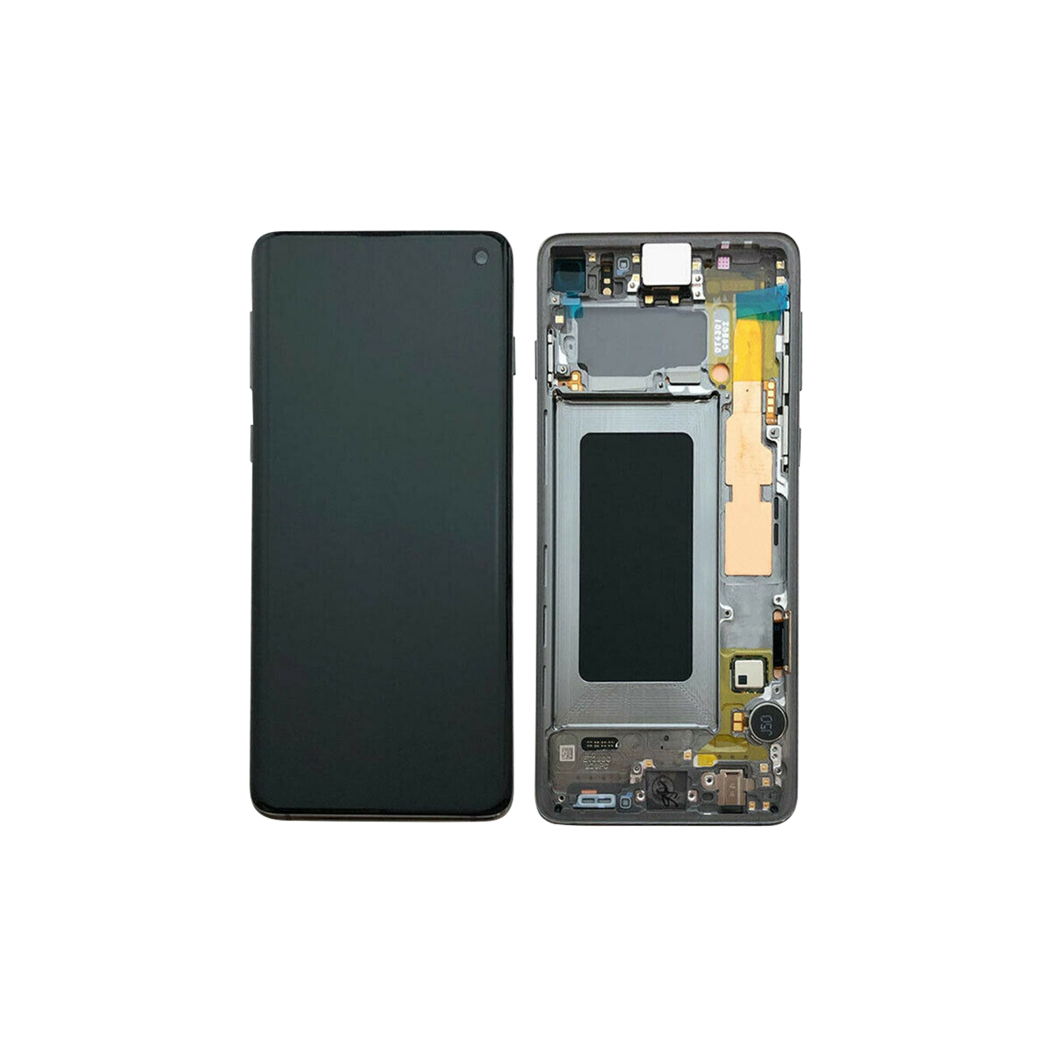 Replacement OLED Display Touch Screen Digitizer With Frame Assembly For Samsung Galaxy S10 SM-G973W - Prism Black