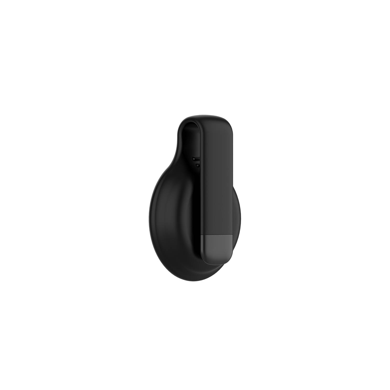 StrapsCo Étui de protection en caoutchouc de silicone avec une pince pour Apple AirTag - Noir