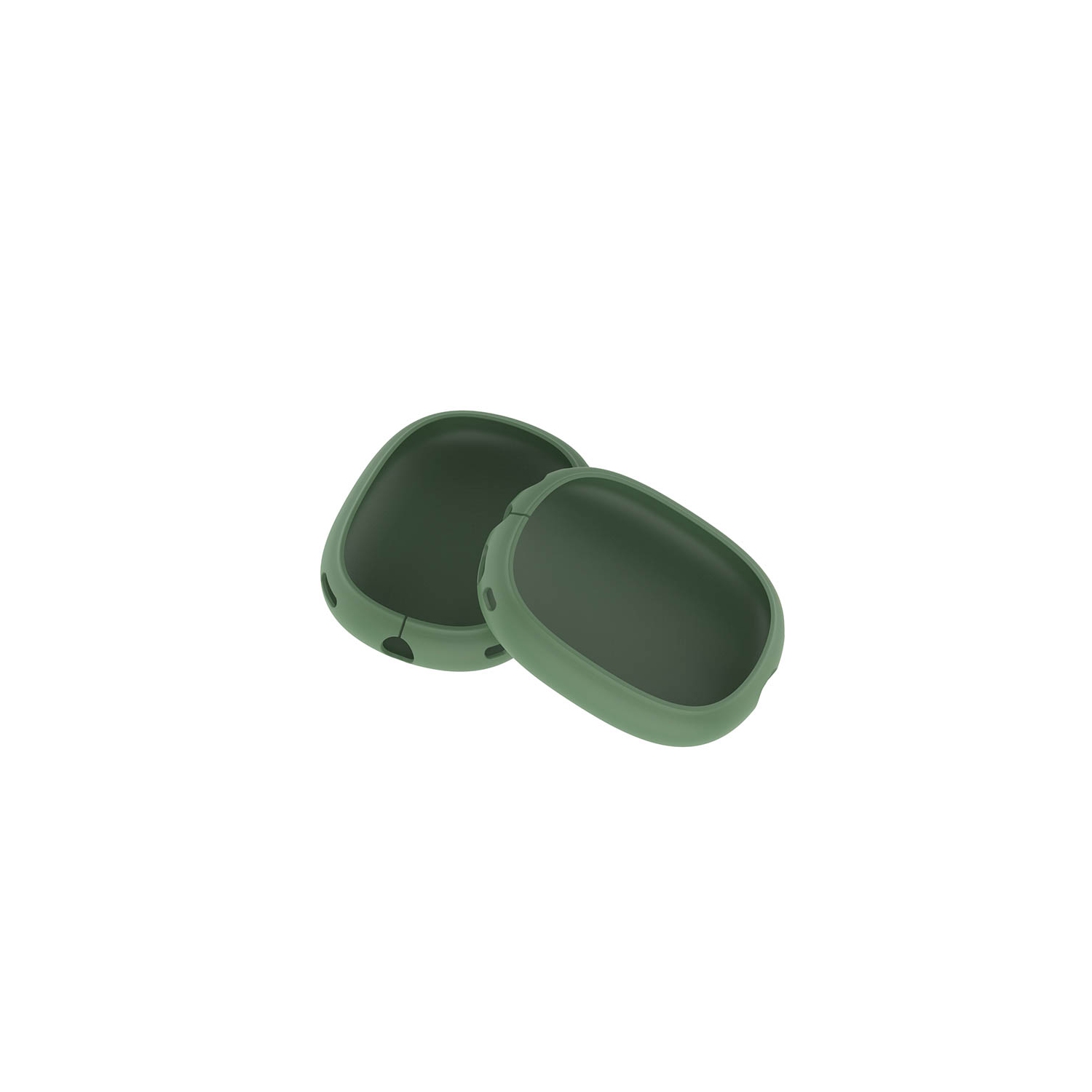StrapsCo Housses d’écouteurs en caoutchouc de silicone lisse pour Apple AirPods Max - Vert Militaire