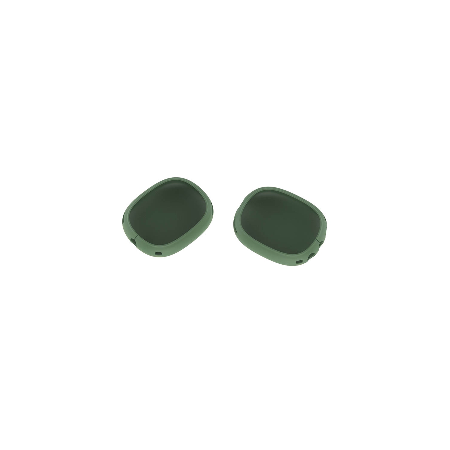 StrapsCo Housses d’écouteurs en caoutchouc de silicone lisse pour Apple AirPods Max - Vert Militaire