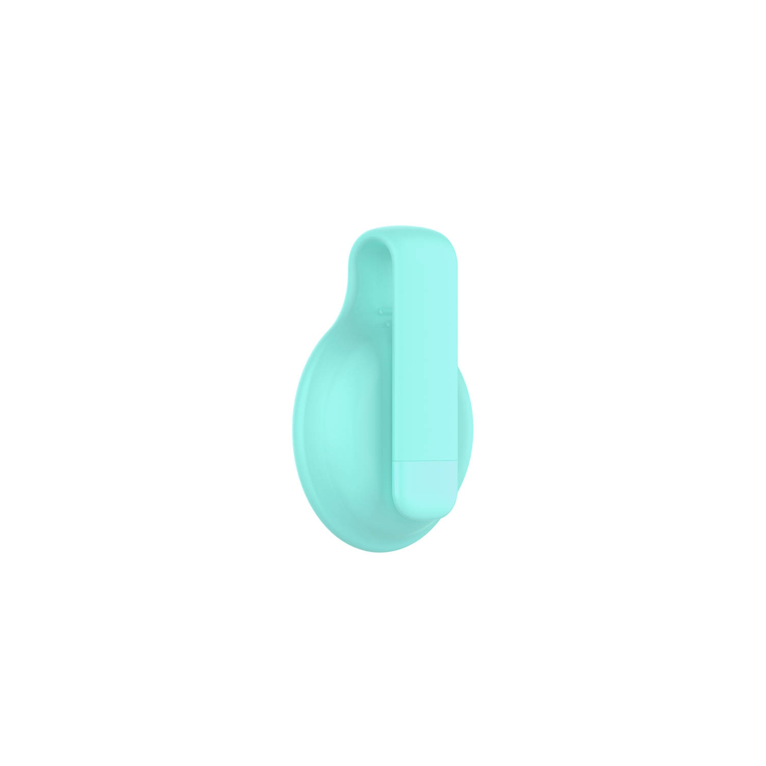 StrapsCo Étui de protection en caoutchouc de silicone avec une pince pour Apple AirTag - Turquoise Pâle