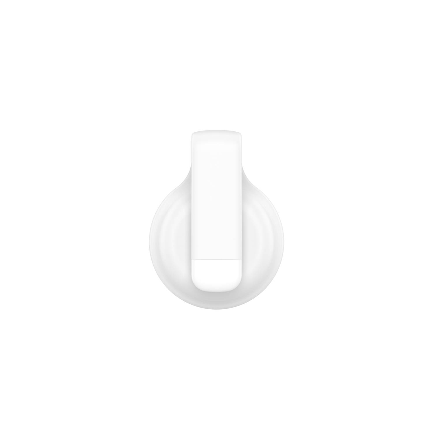 StrapsCo Étui de protection en caoutchouc de silicone avec une pince pour Apple AirTag - Blanc