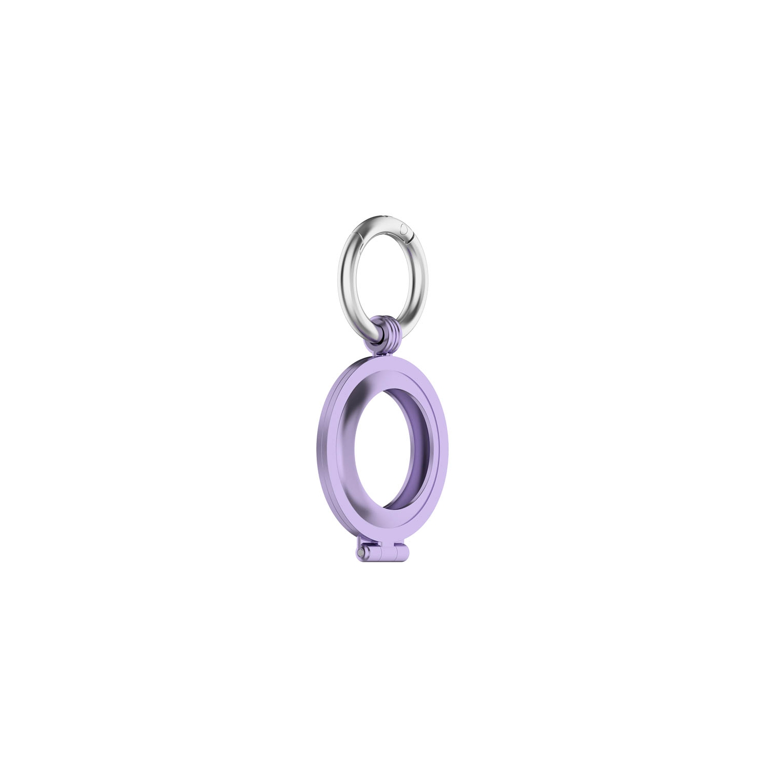 StrapsCo Étui de protection et porte-clef en acier inoxydable pour Apple AirTag - Violet
