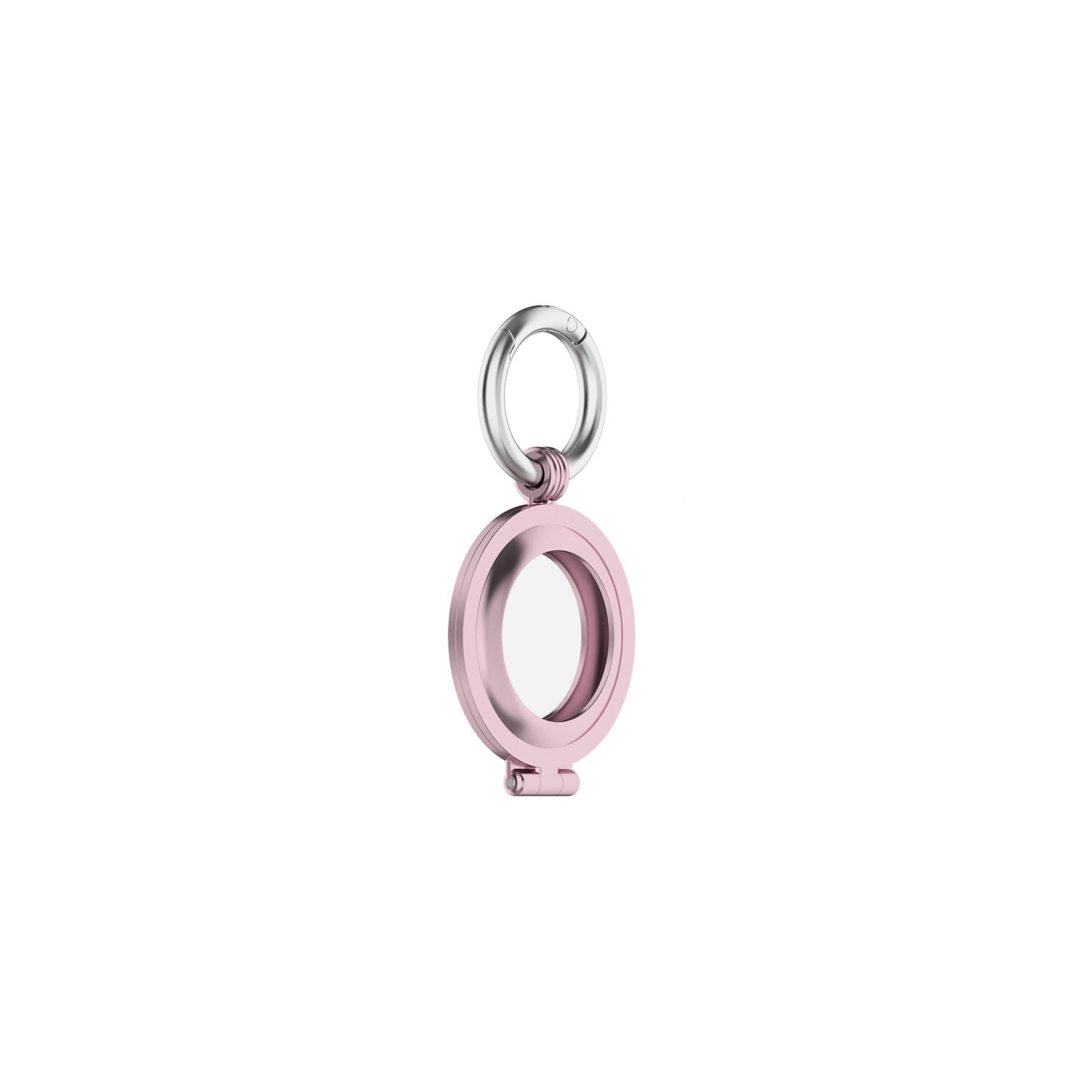 StrapsCo Étui de protection et porte-clef en acier inoxydable pour Apple AirTag - Or Rosé