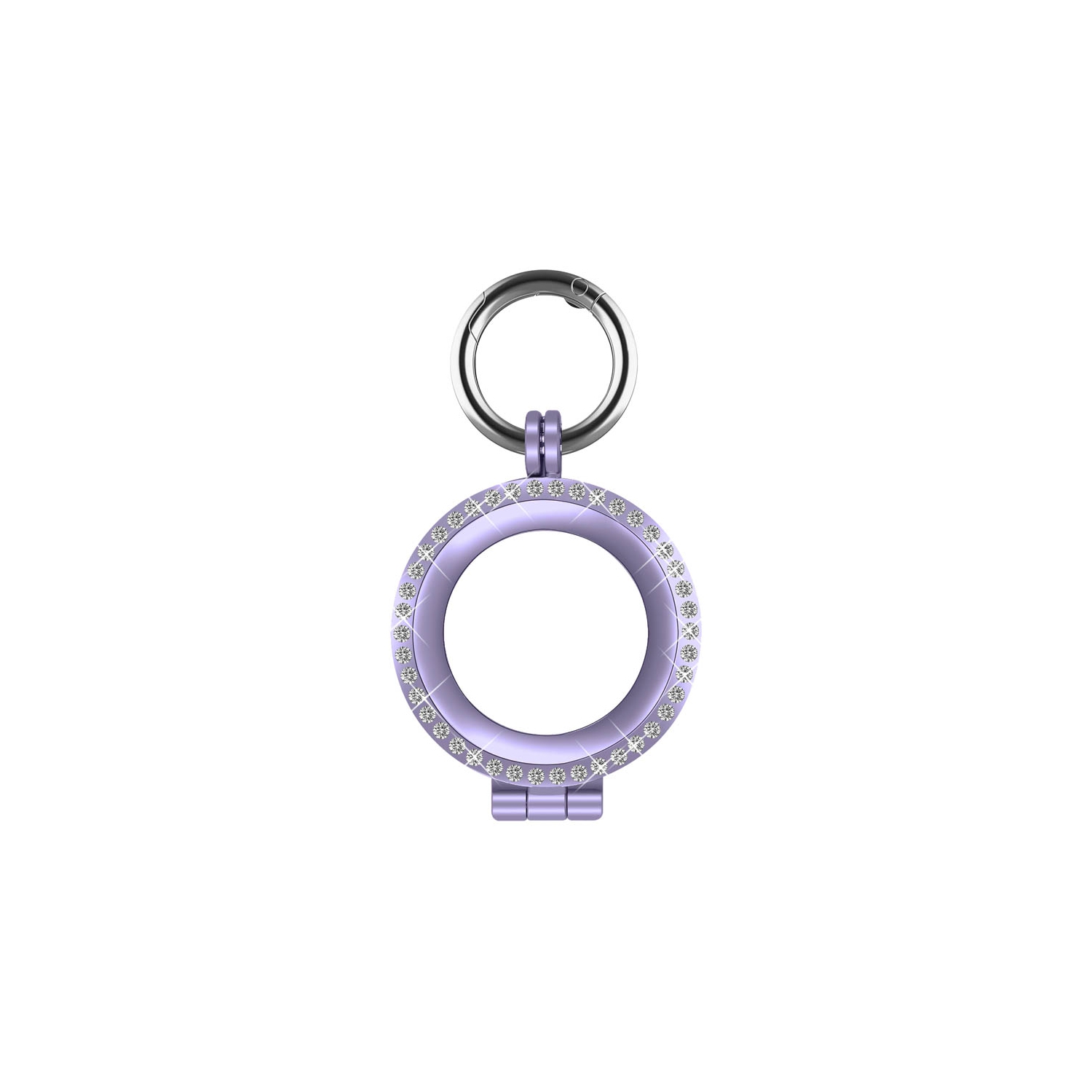 StrapsCo Étui de protection en acier inoxydable avec des bijoux pour Apple AirTag - Violet