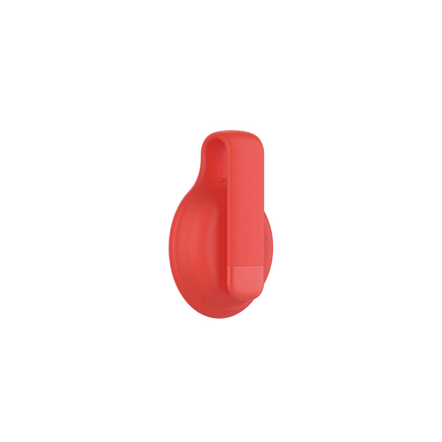 StrapsCo Étui de protection en caoutchouc de silicone avec une pince pour Apple AirTag - Rouge