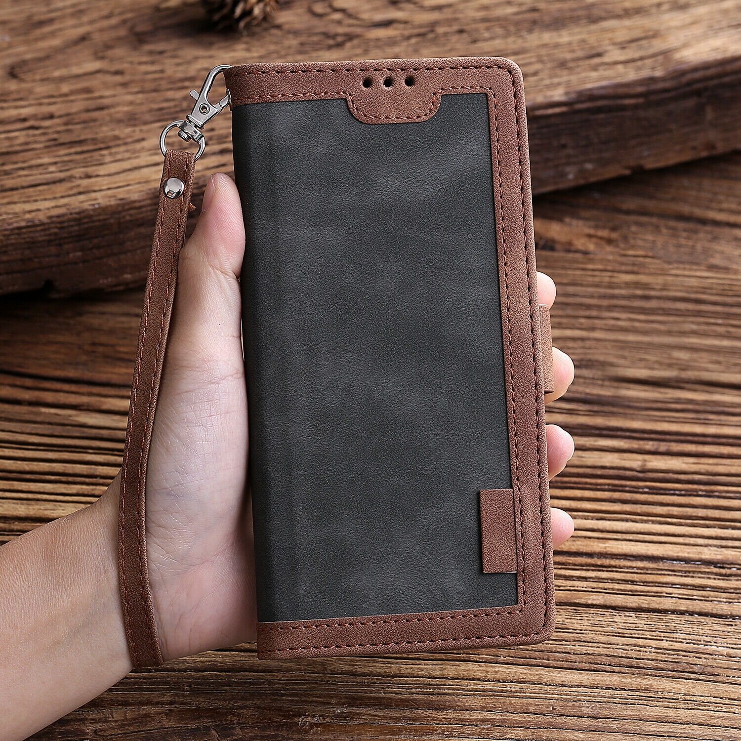 CasePower Leather Case Flip Wallet Case Classic Design with Card Slot and Magnetic Closure Shockproof High Quality Hand made for Samsung Galaxy S20