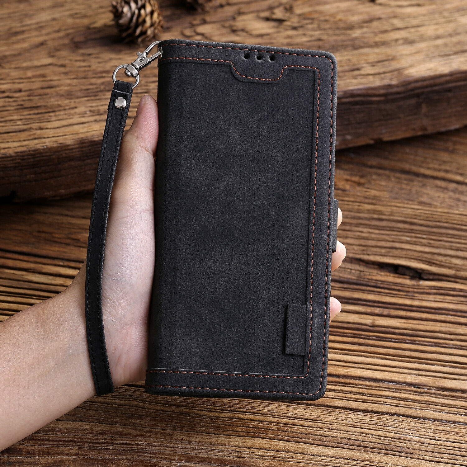 CasePower Leather Case Flip Wallet Case Classic Design with Card Slot and Magnetic Closure Shockproof High Quality Hand made for Samsung Galaxy S20