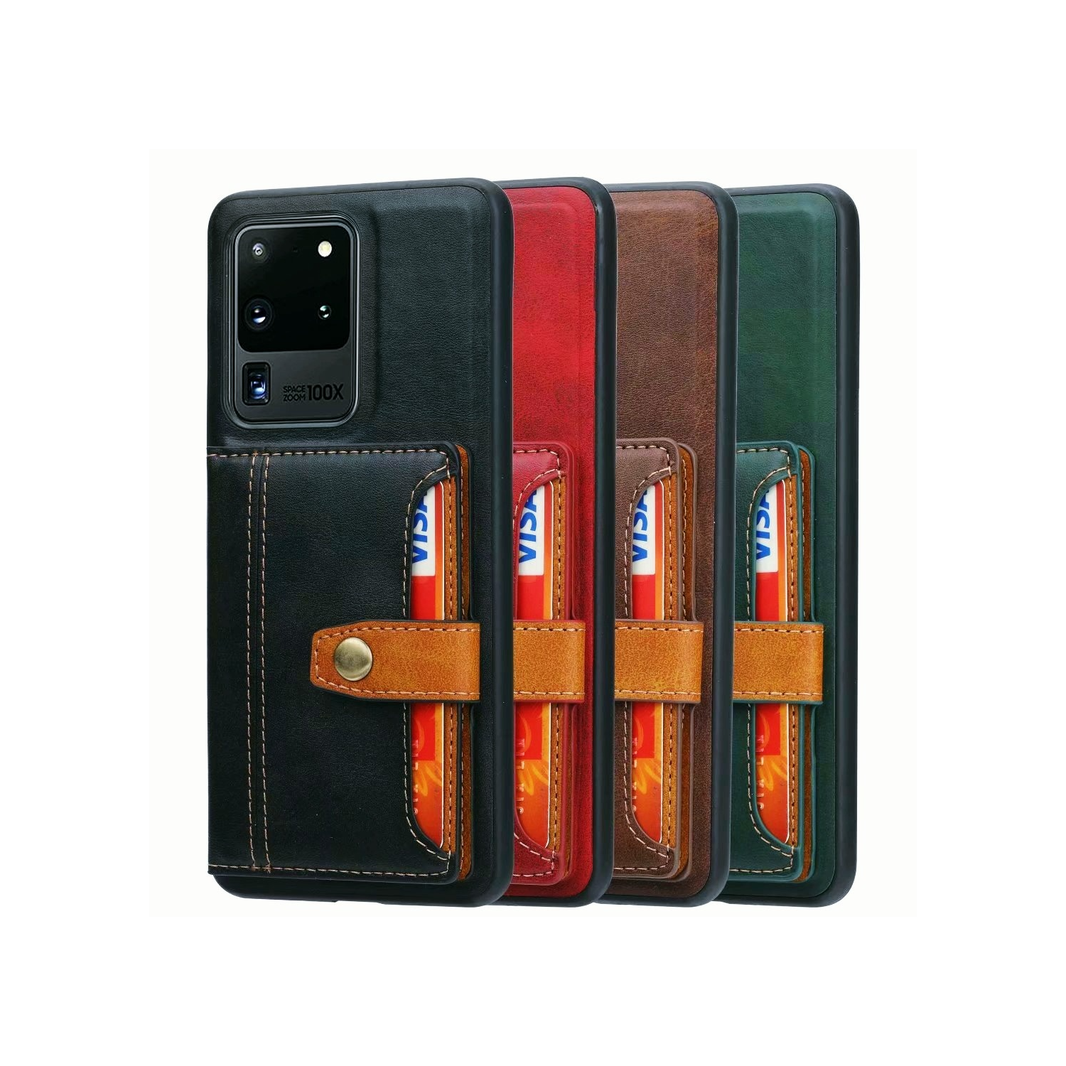 ElinCase Premium Leather Flip Stand Durable Cover Retro Wallet Bag With Credit Cards Holder Stand Protection Phone Cover for Samsung Galaxy NOTE 20