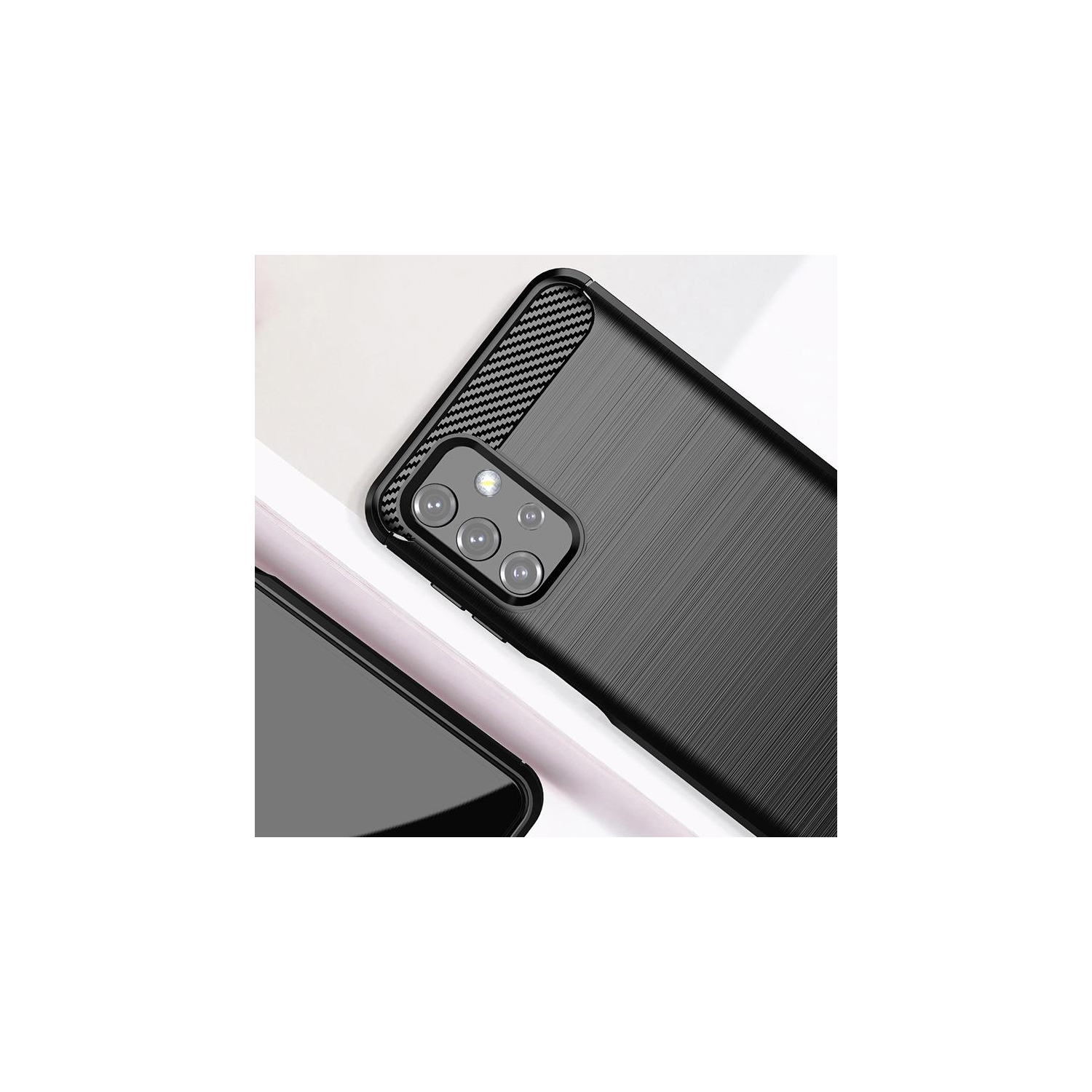 PANDACO – Étui en métal brossé bleu marine pour Galaxy A32 5G de Samsung