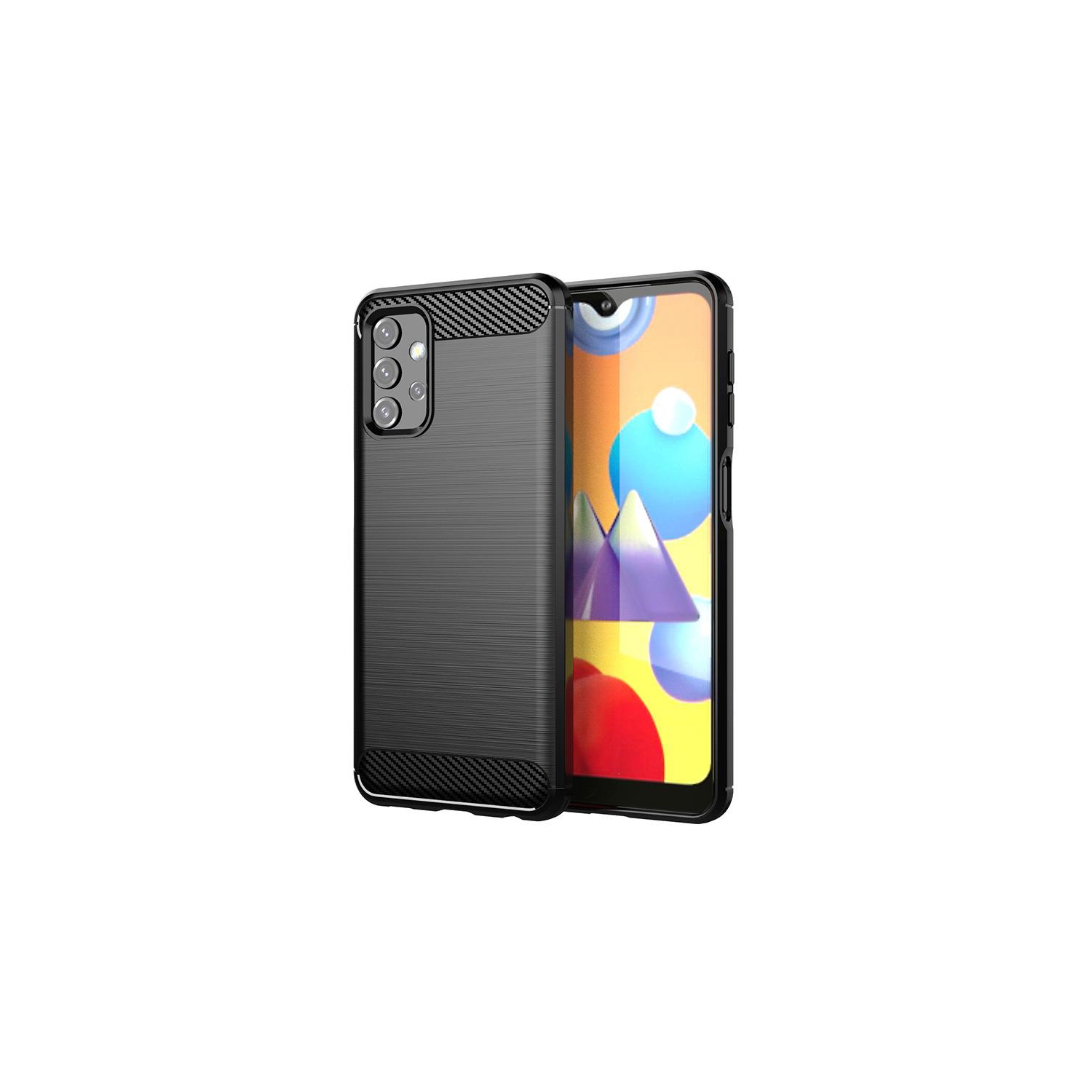 PANDACO Black Brushed Metal Case for Samsung Galaxy A32 5G