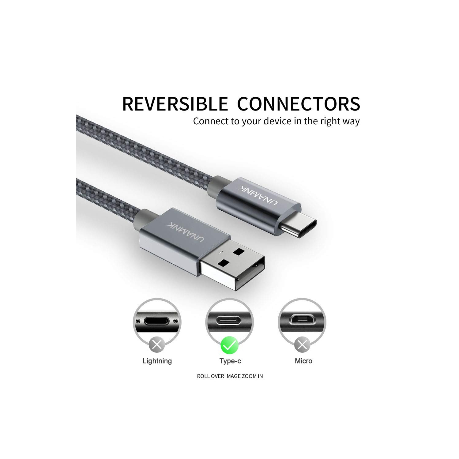 USB C Cable [6.6Feet+6.6Feet+1Feet] 3A Fast Charging, USB A Male to USB C Male Cable Compatible with Samsung Galaxy S8 S9 S10 S20 Plus A51 A11,Note 8