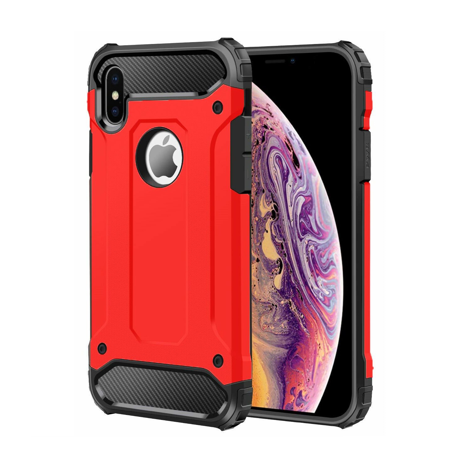 Heavy Duty Dual Layer Shockproof Hard Armor Case Cover For iPhone X / XS Max