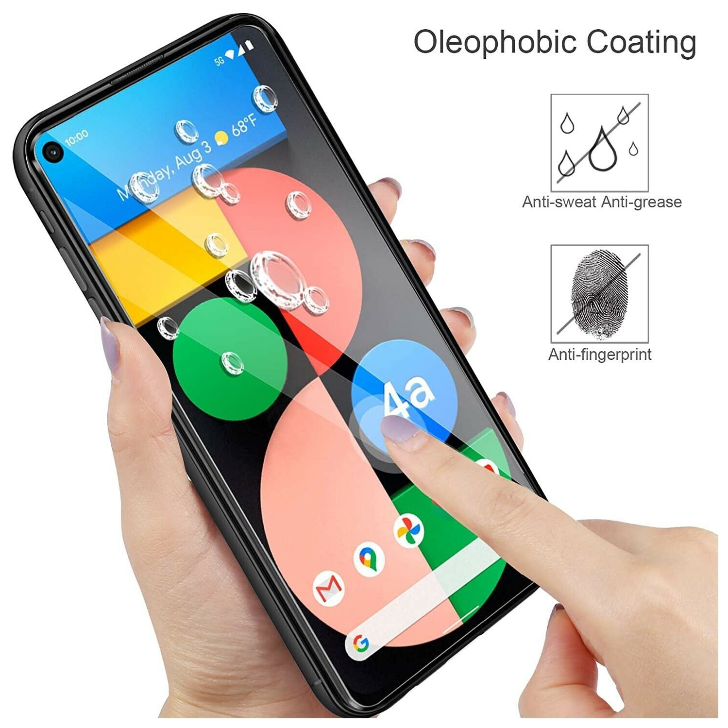 Protecteur d’écran en verre trempé de qualité supérieure pour Pixel 4a 5G de Google