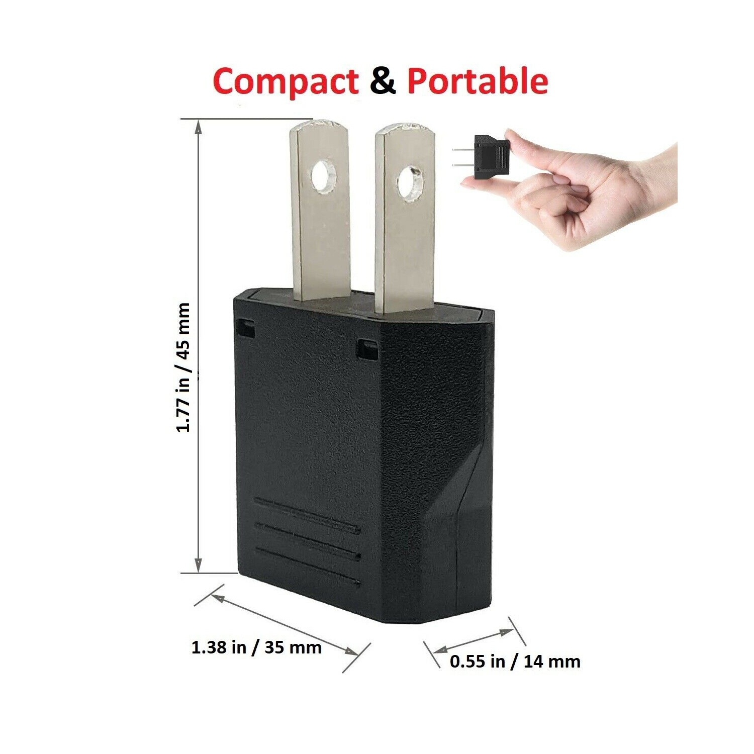 Adaptateur de voyage de type C eu vers É.-U. et Canada Adaptateur d’alimentation universel