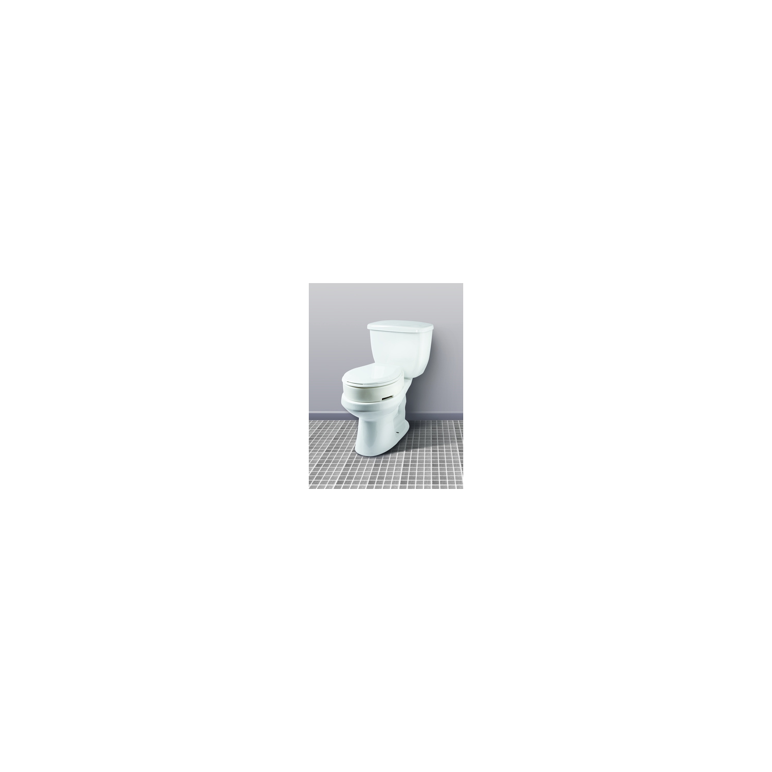 Carex Hinged Toilet Seat Rise, Standard Toilet
