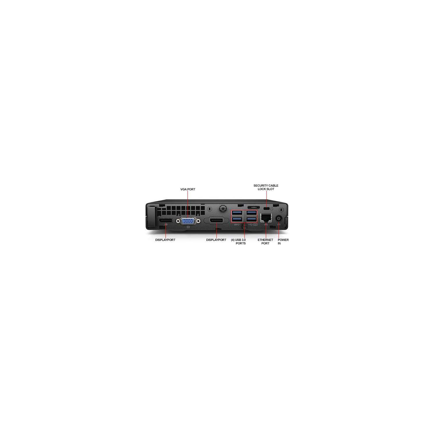 Refurbished - HP ProDesk 600 G2 Tiny Core i3 - 6100T @ 3.20 GHz / 4 GB / 128 GB SSD / WiFi / Win 10 Pro ""
