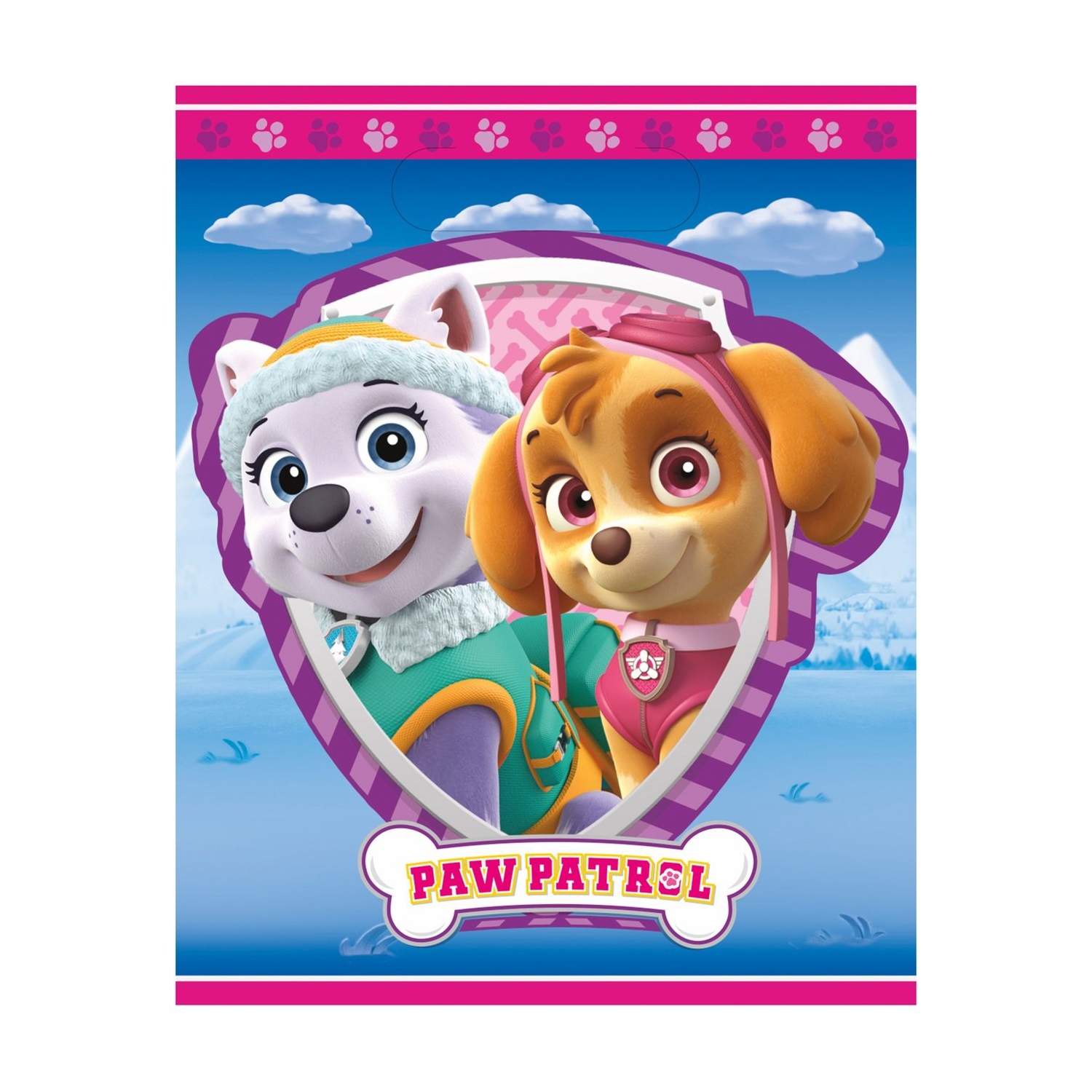 Paw Patrol Girl Birthday Loot Bags [8 Per Pack]