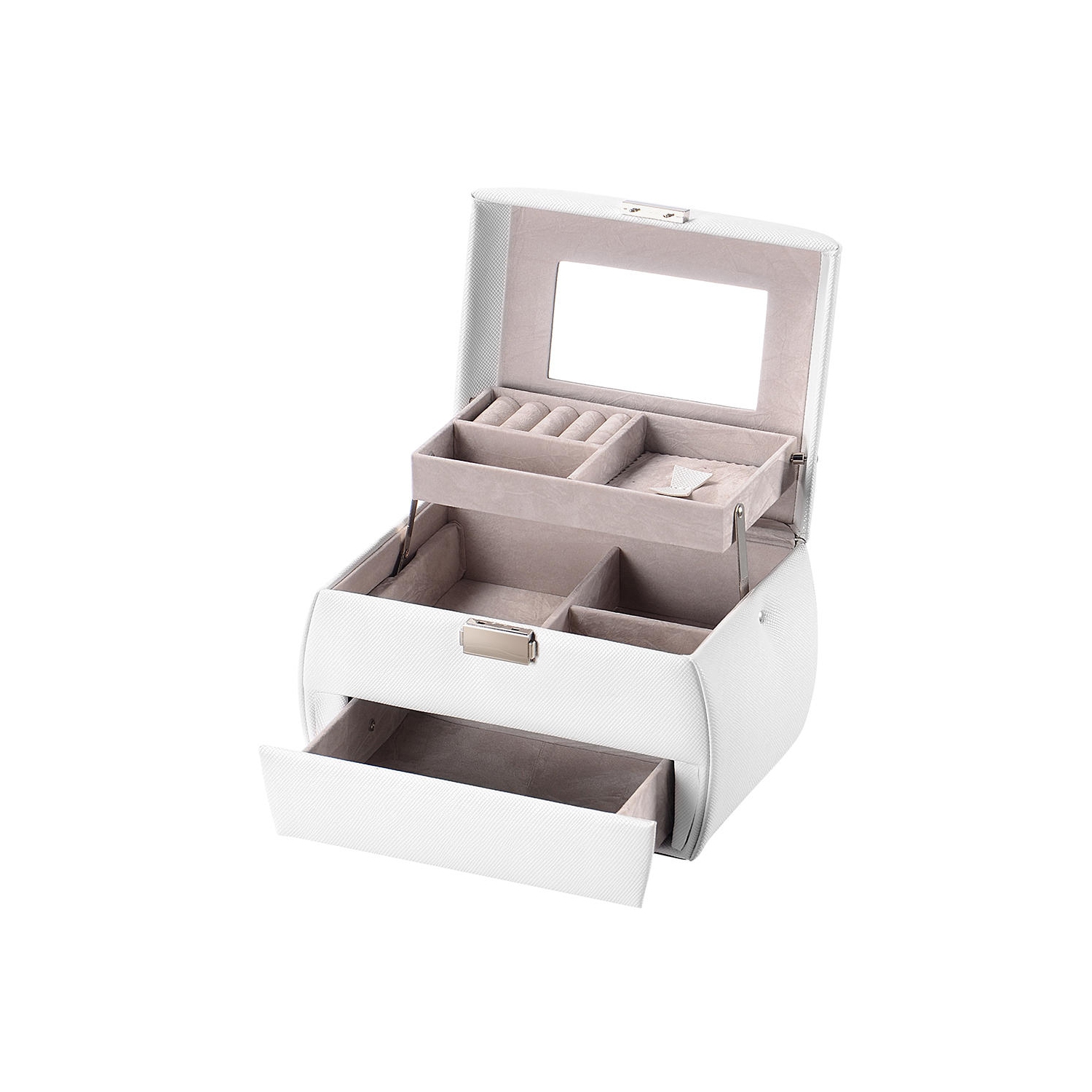 Coffret à bijoux en similicuir, coffret à bijoux pour le bracelet-jonc et anneaux