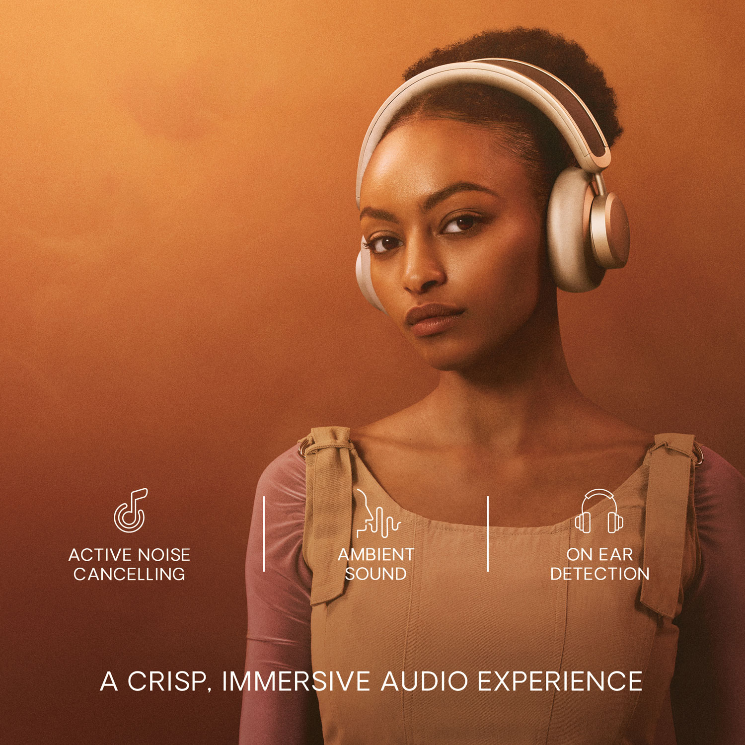 Urbanista Los Angeles Solar-Powered Over-Ear Noise Cancelling Bluetooth Headphones - Midnight Black