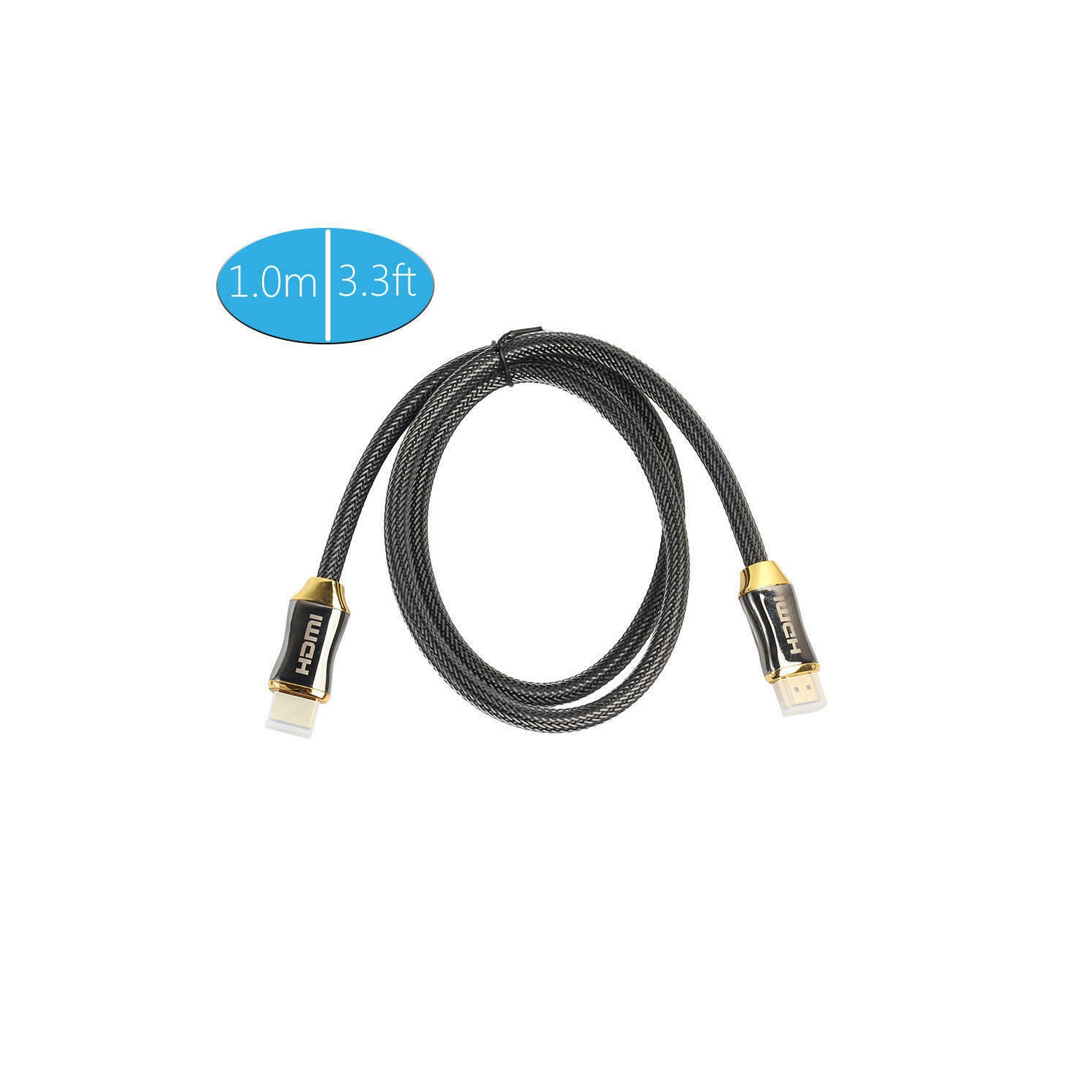 ISTAR 4K HDMI Cable 24Gpbs High Speed Cable to HDMI 2.0 Supports 1080p, 3D, 2160p, 4K 60Hz UHD, HDR,CL3 for in-Wall Installation,28AWG Braided
