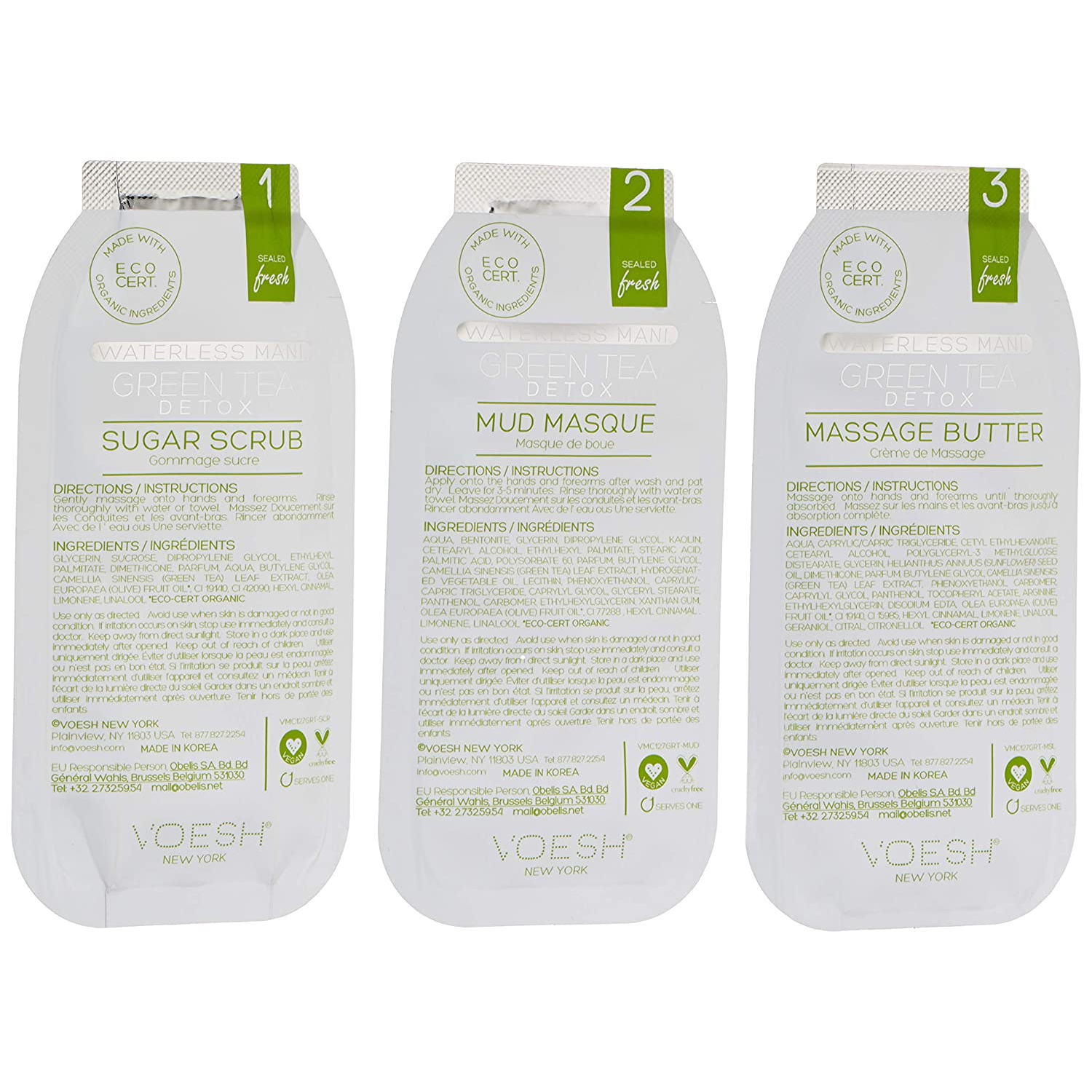 VOESH Mani In A Box Waterless 3 Step - Green Tea