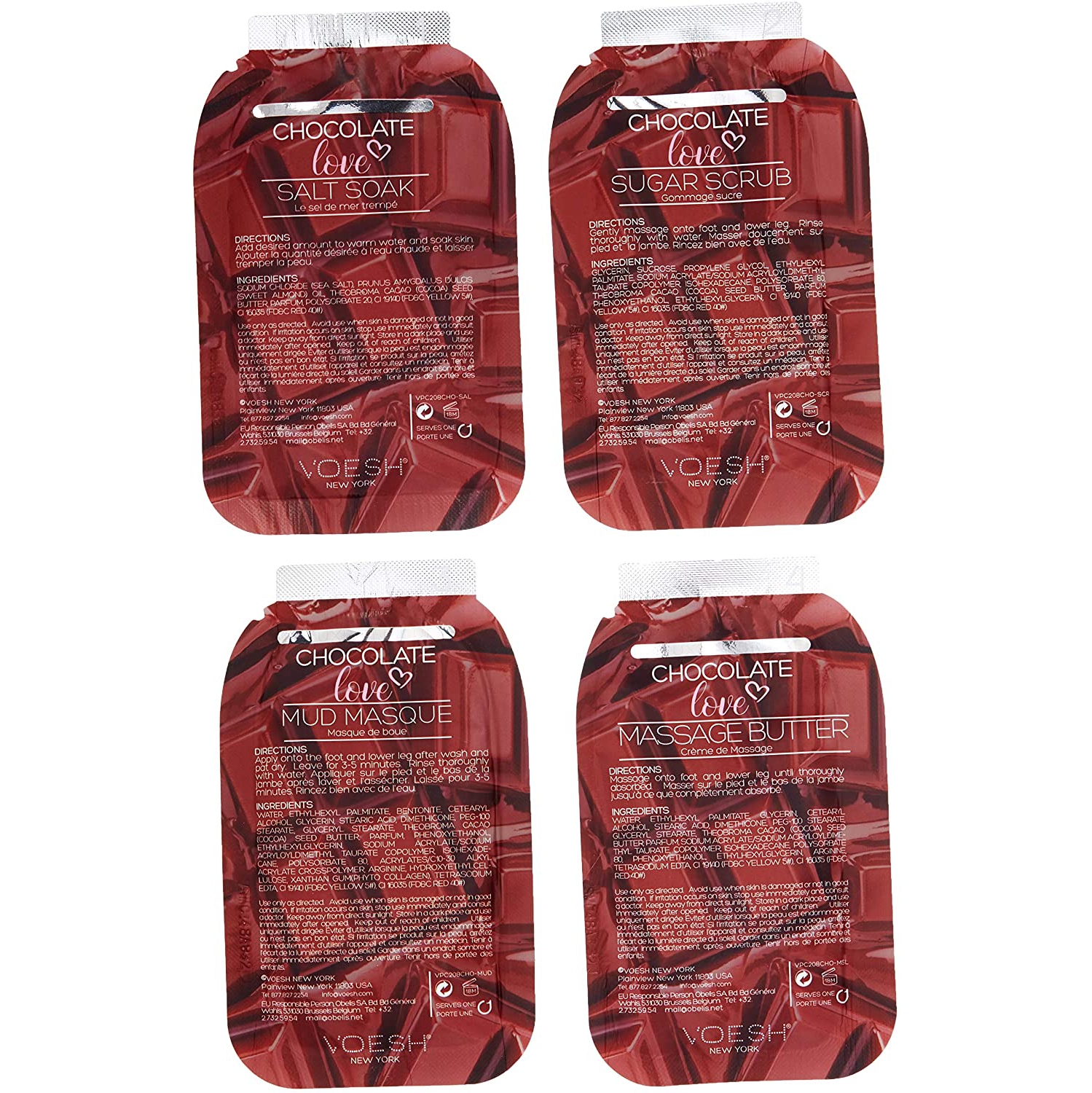 VOESH Pedi In A Box Deluxe 4 Step Set - Chocolate Love