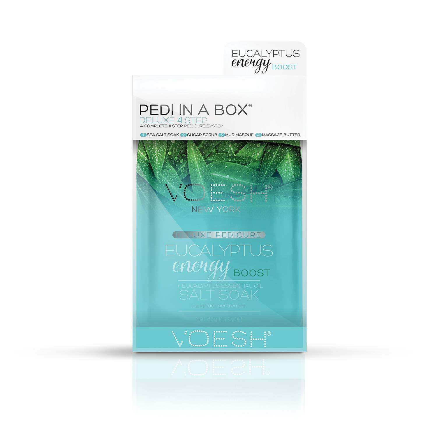 Voesh Pedi In A Box Deluxe 4 Step Set - Eucalyptus Energy Boost