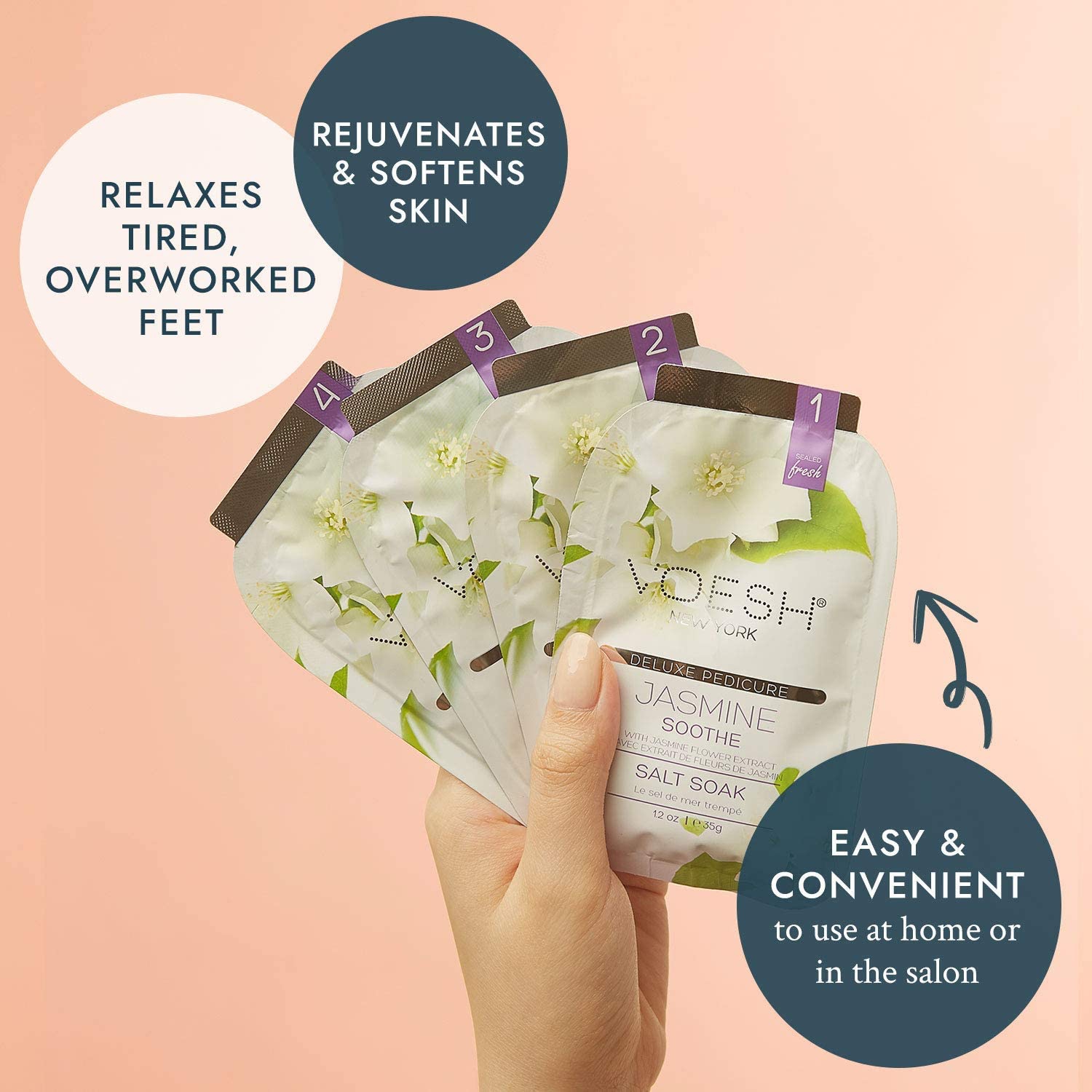 VOESH Pedi In A Box Deluxe 4 Step Set - Jasmine Soothe