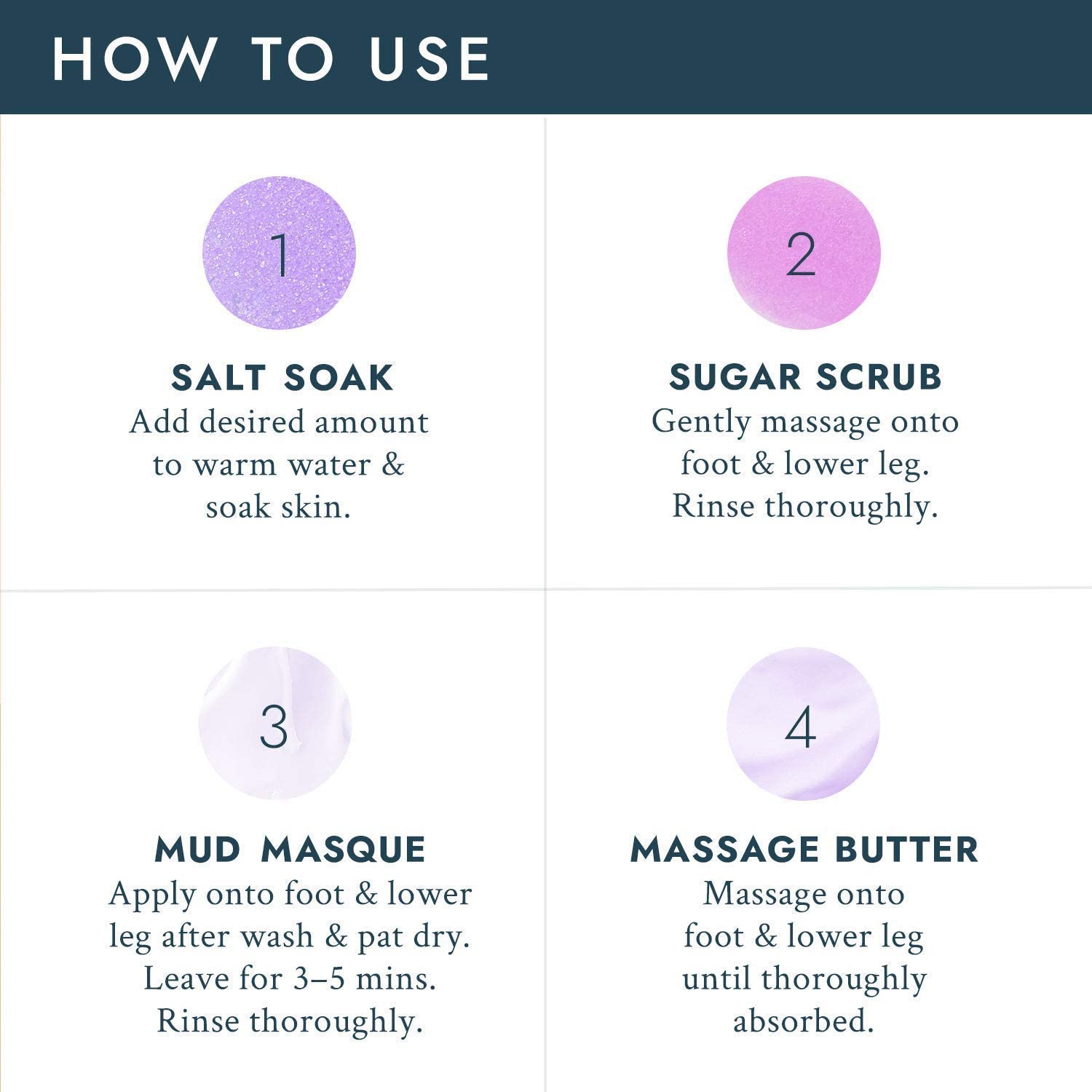 VOESH Pedi In A Box Deluxe 4 Step Set - Jasmine Soothe