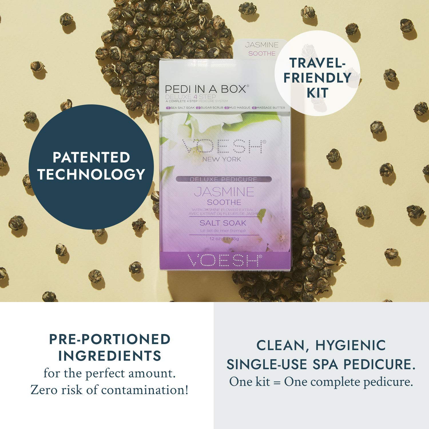 VOESH Pedi In A Box Deluxe 4 Step Set - Jasmine Soothe
