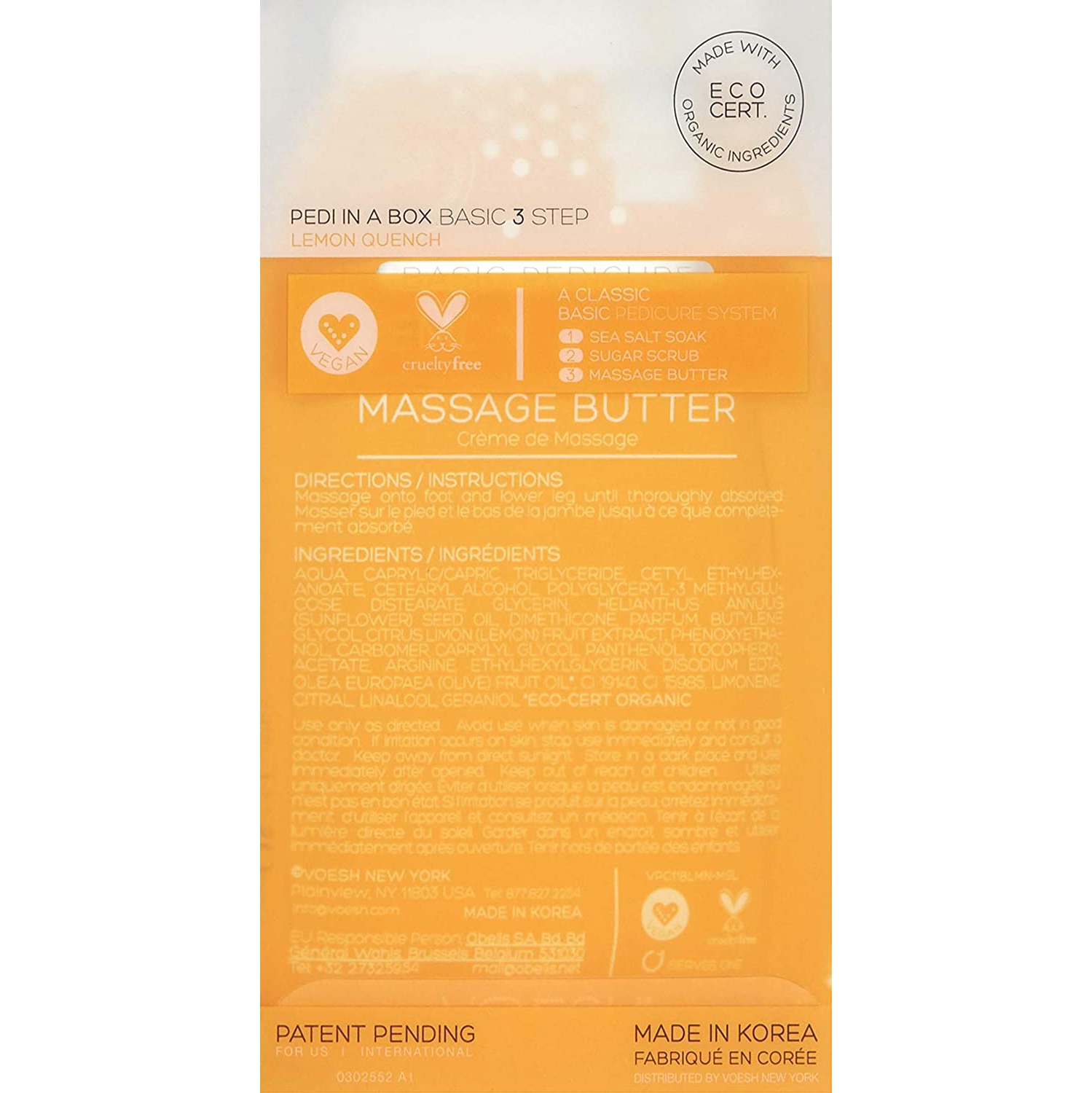 VOESH Pedi In A Box Basic 3 Step - Lemon