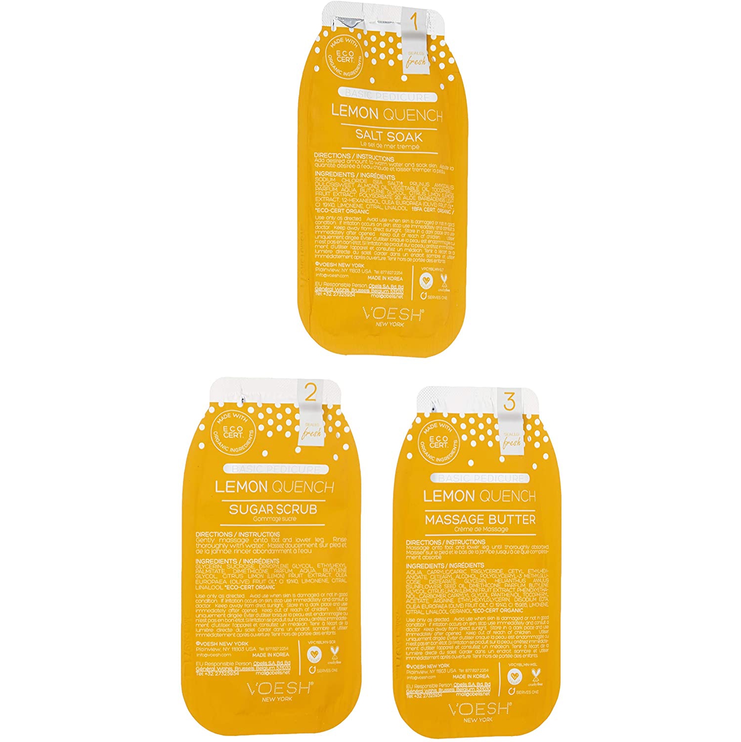VOESH Pedi In A Box Basic 3 Step - Lemon
