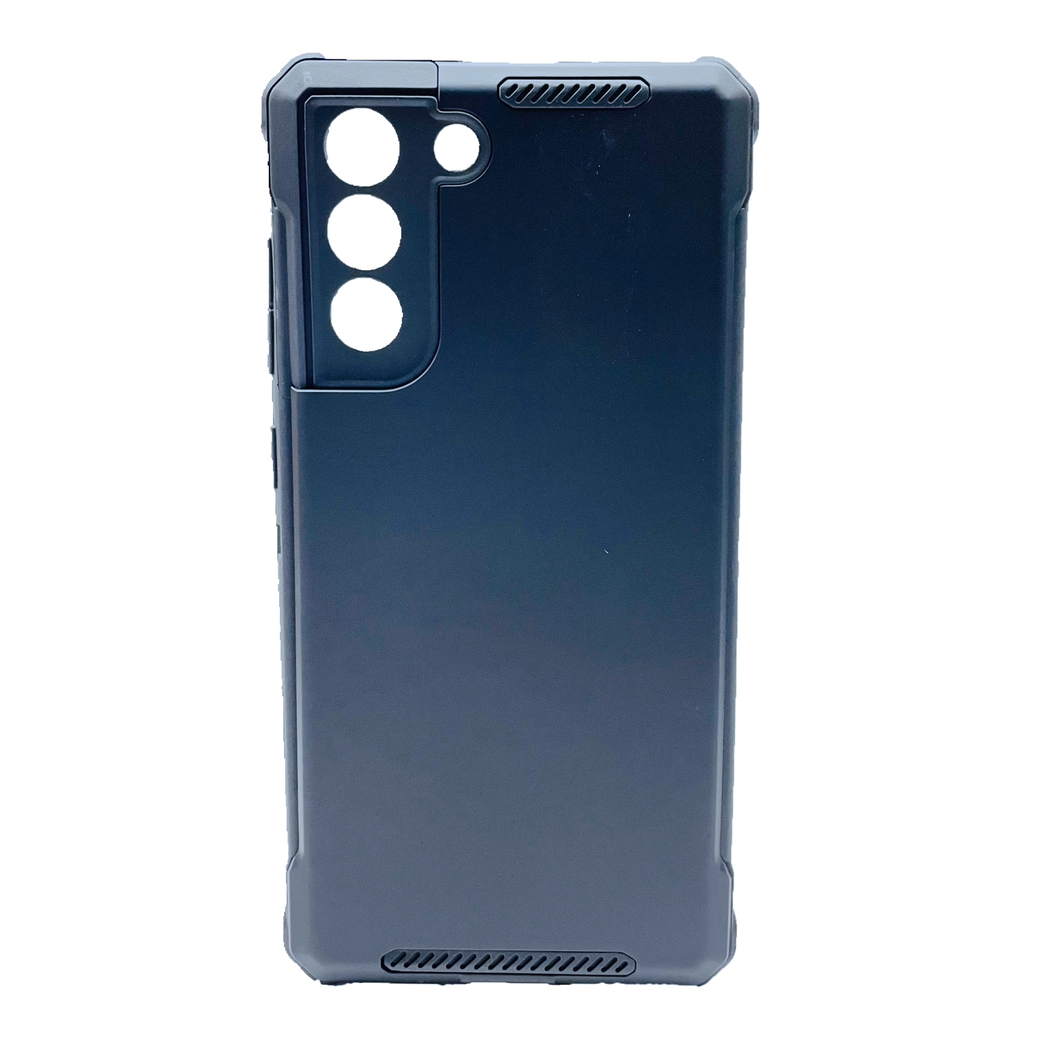 TopSave New Style Matte Polish PC & Edge Corner TPU Combine Armor Rugged Hard Case For Samsung Galaxy S21 FE(6.41), Black