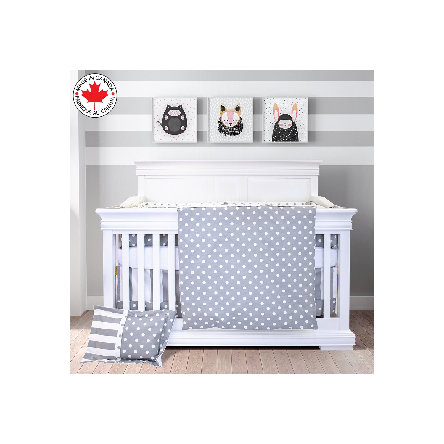 Ensemble de literie pour berceau de bébé Bebelelo pour garçons et filles - Ensemble de literie pour bébé 7 pièces